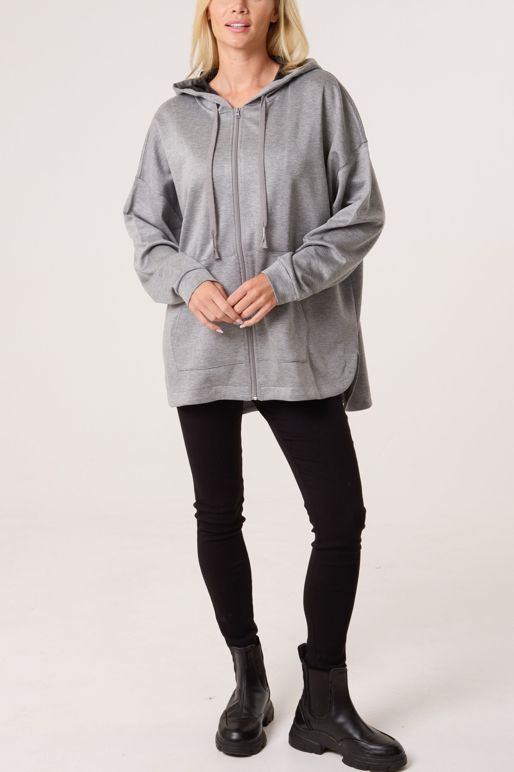 Oversized Zip Through Hoodie