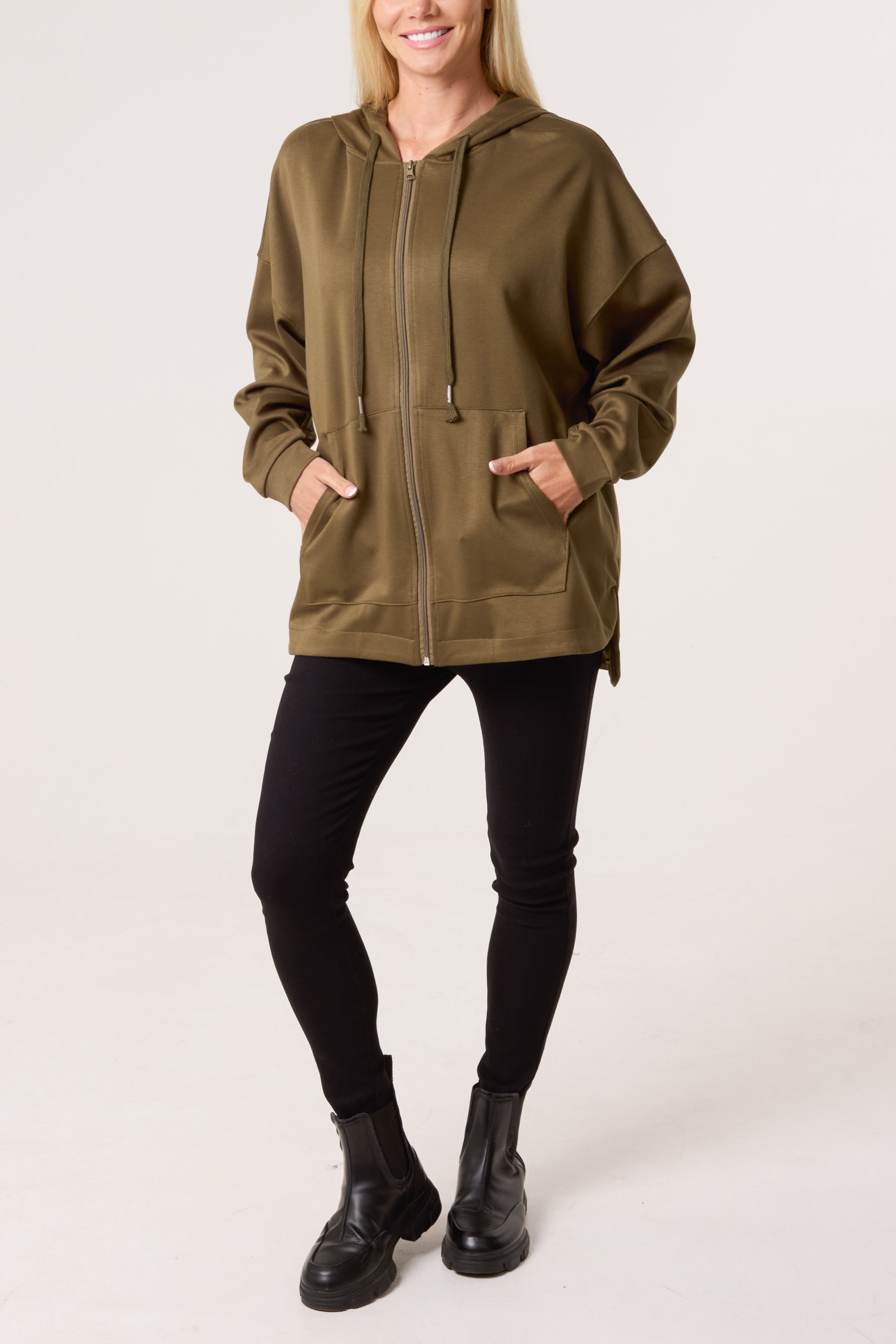 Oversized Zip Through Hoodie