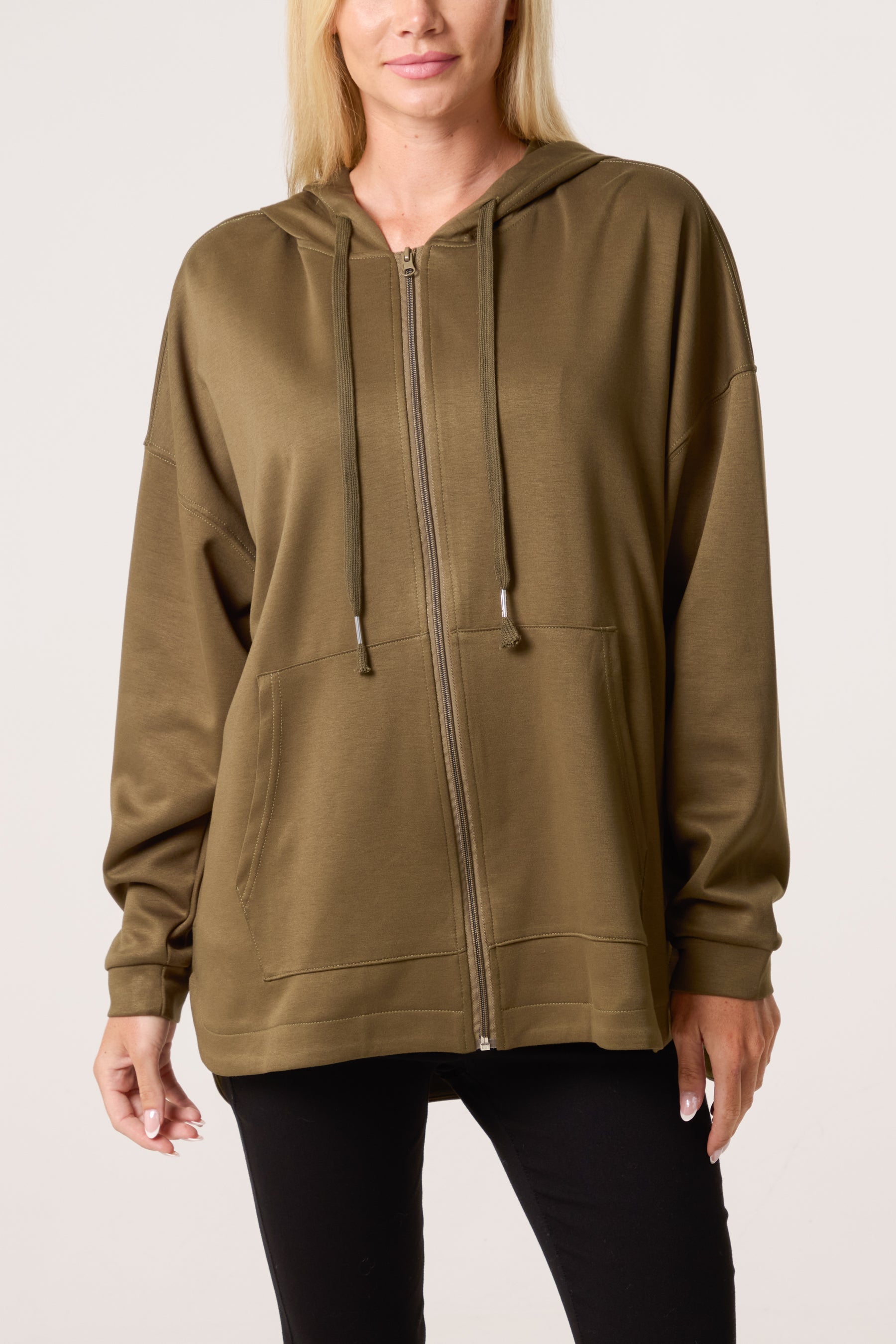 Oversized Zip Through Hoodie
