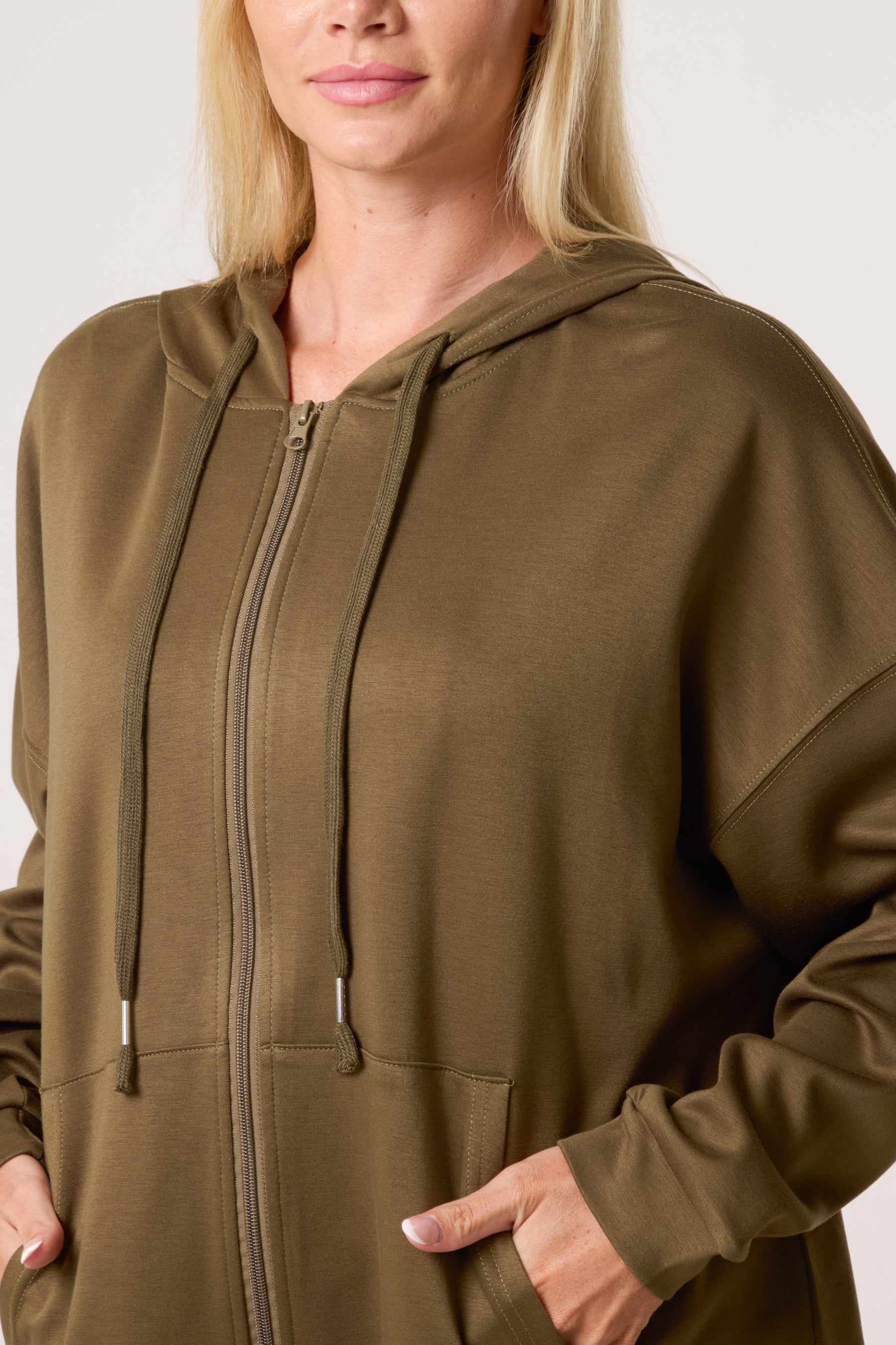 Oversized Zip Through Hoodie