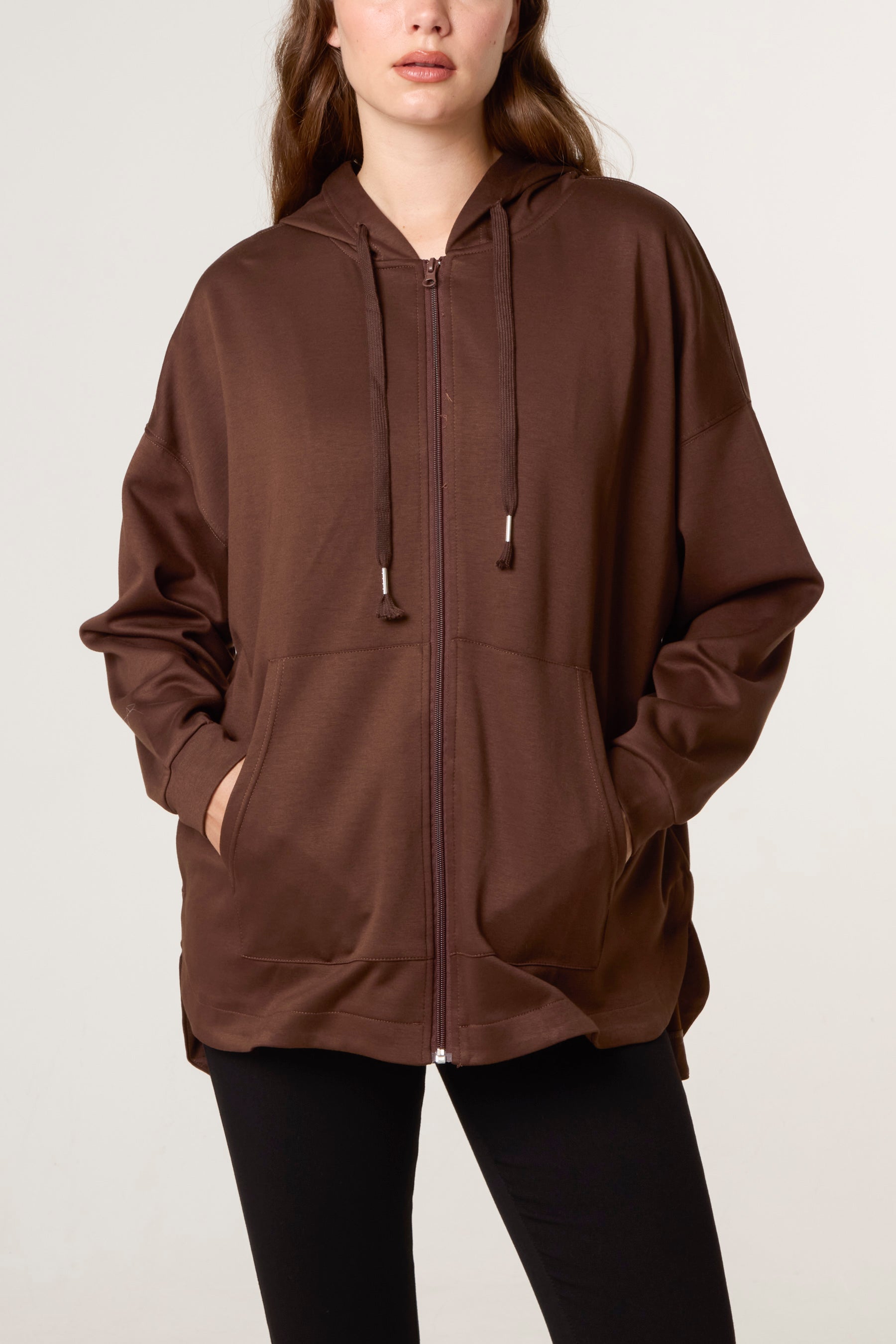 Oversized Zip Through Hoodie