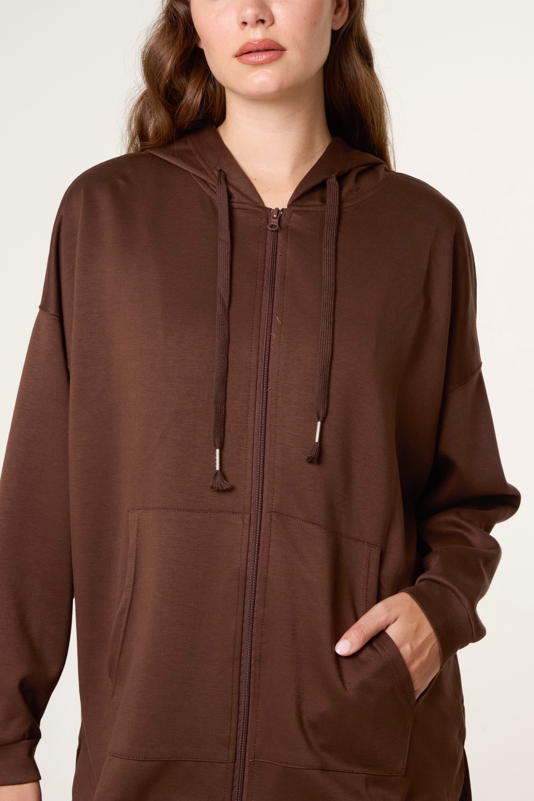 Oversized Zip Through Hoodie