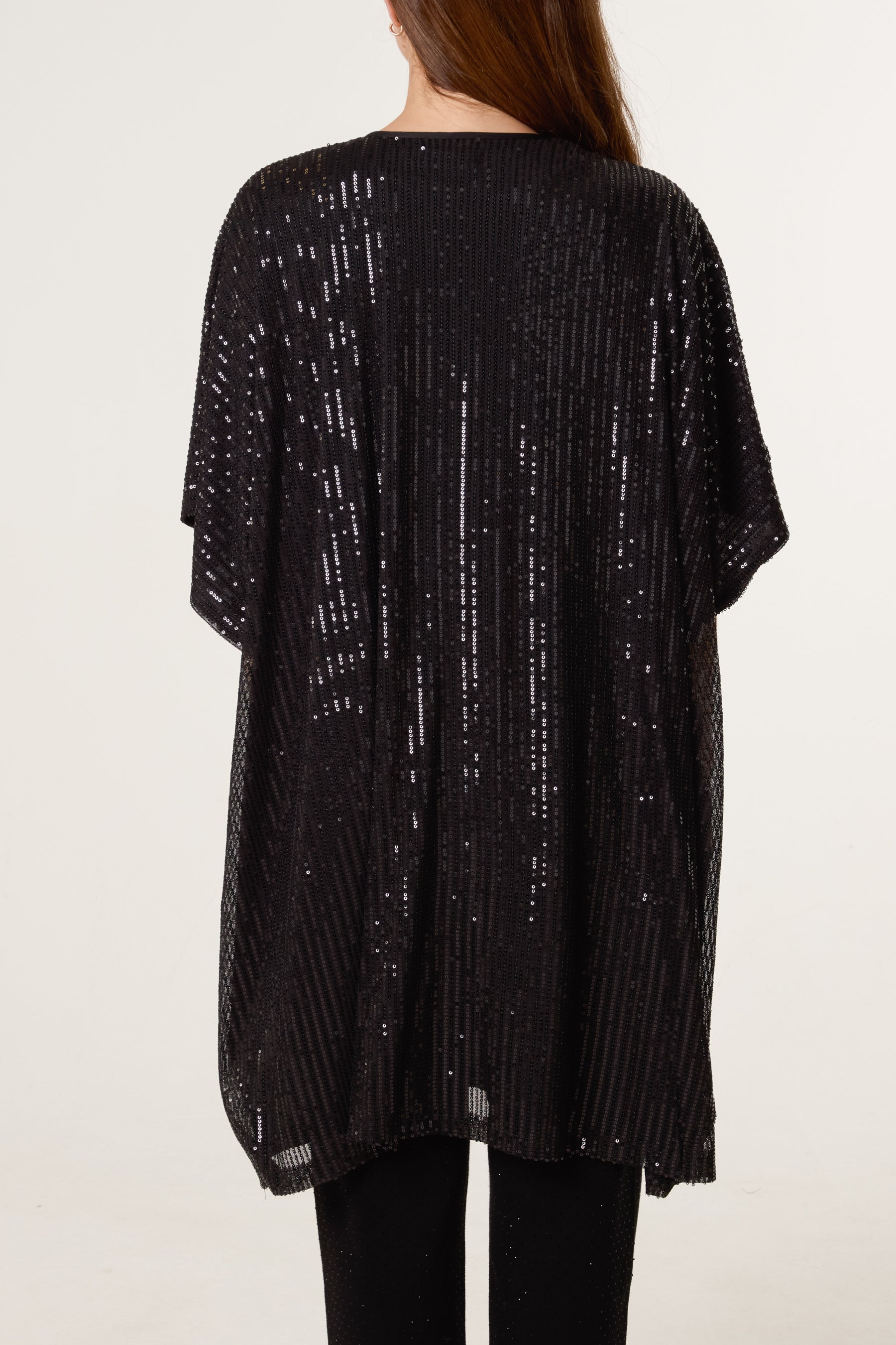Sequin Short Sleeve Kimono