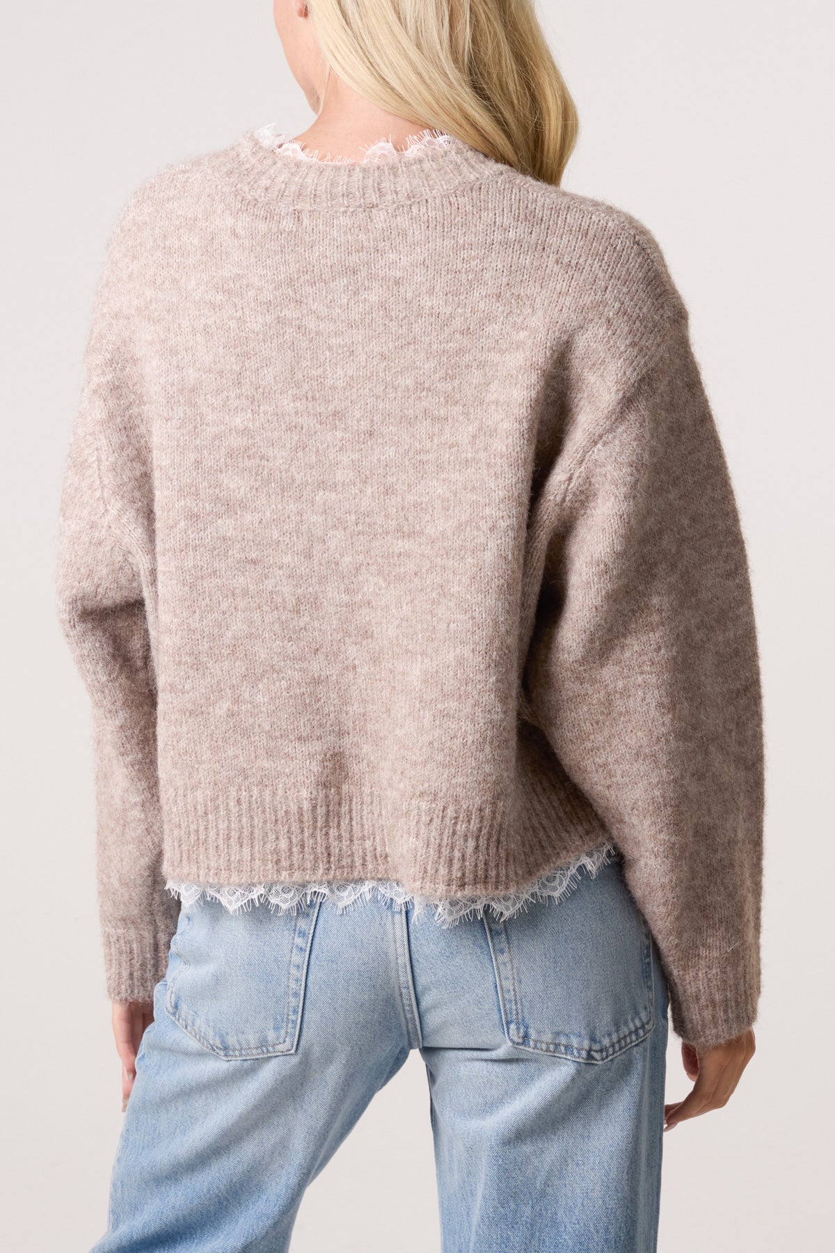 Lace Trim Knit Jumper