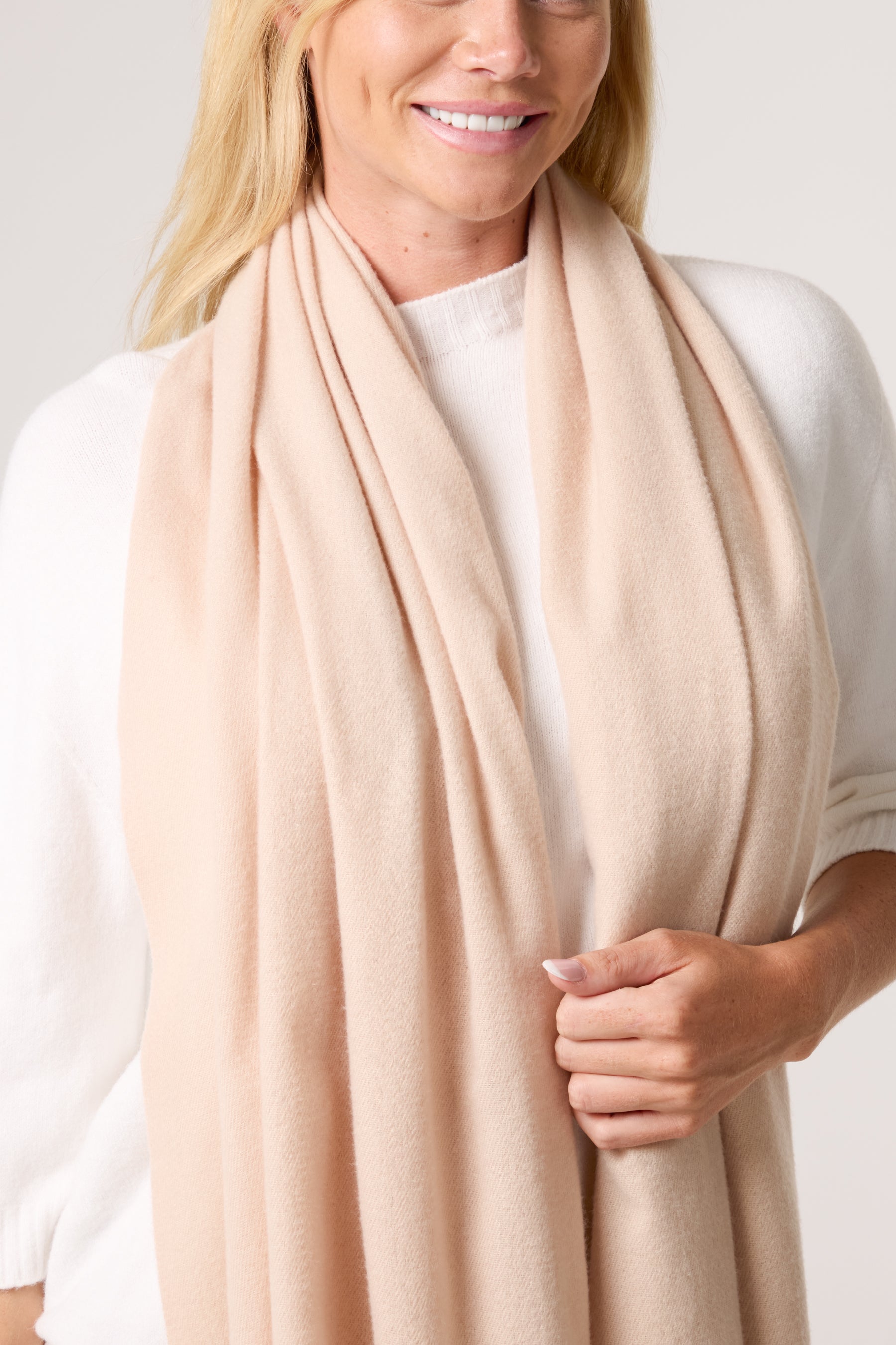 Soft Knit Plain Tassel Scarf
