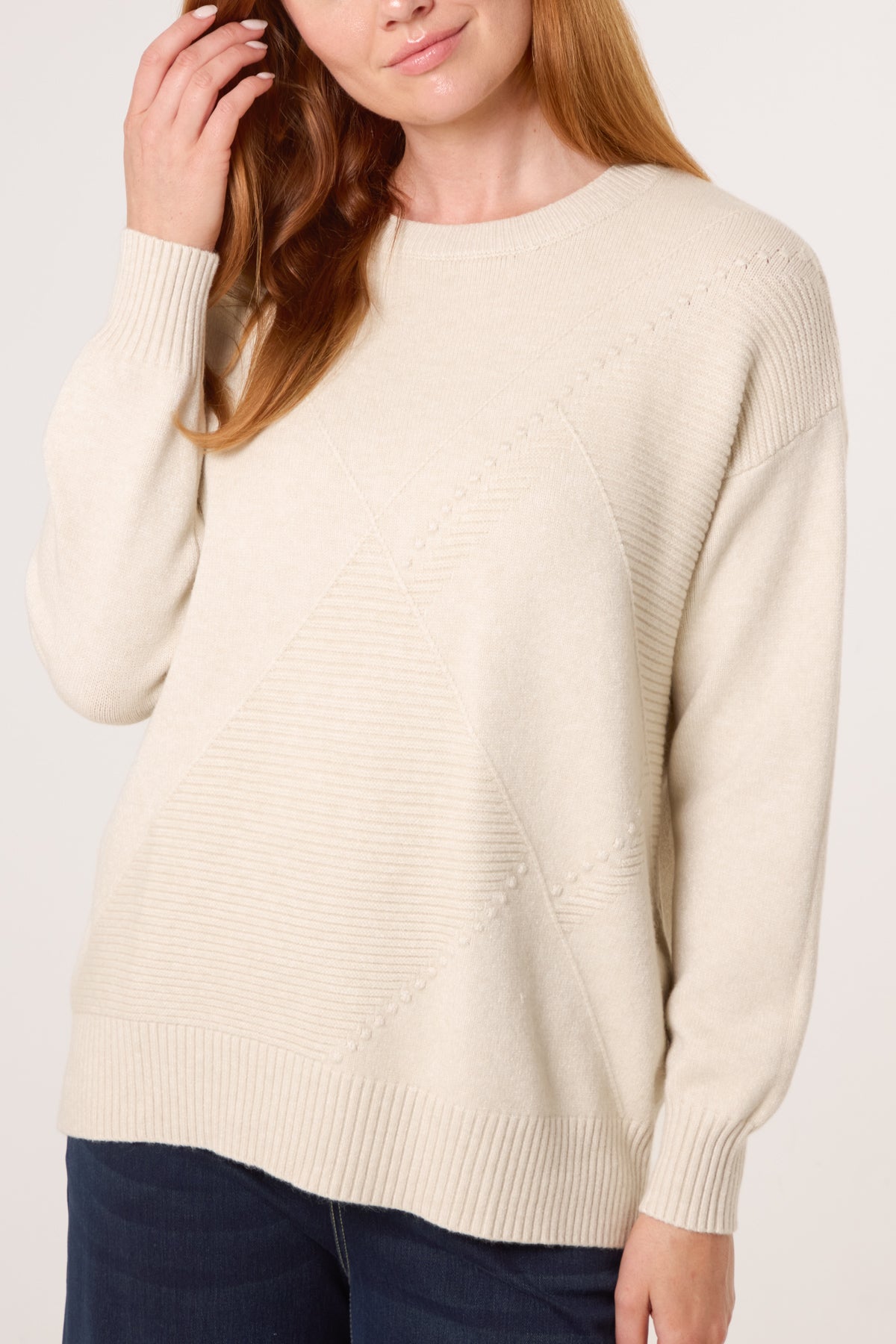 Argyle Stitch Detail Jumper