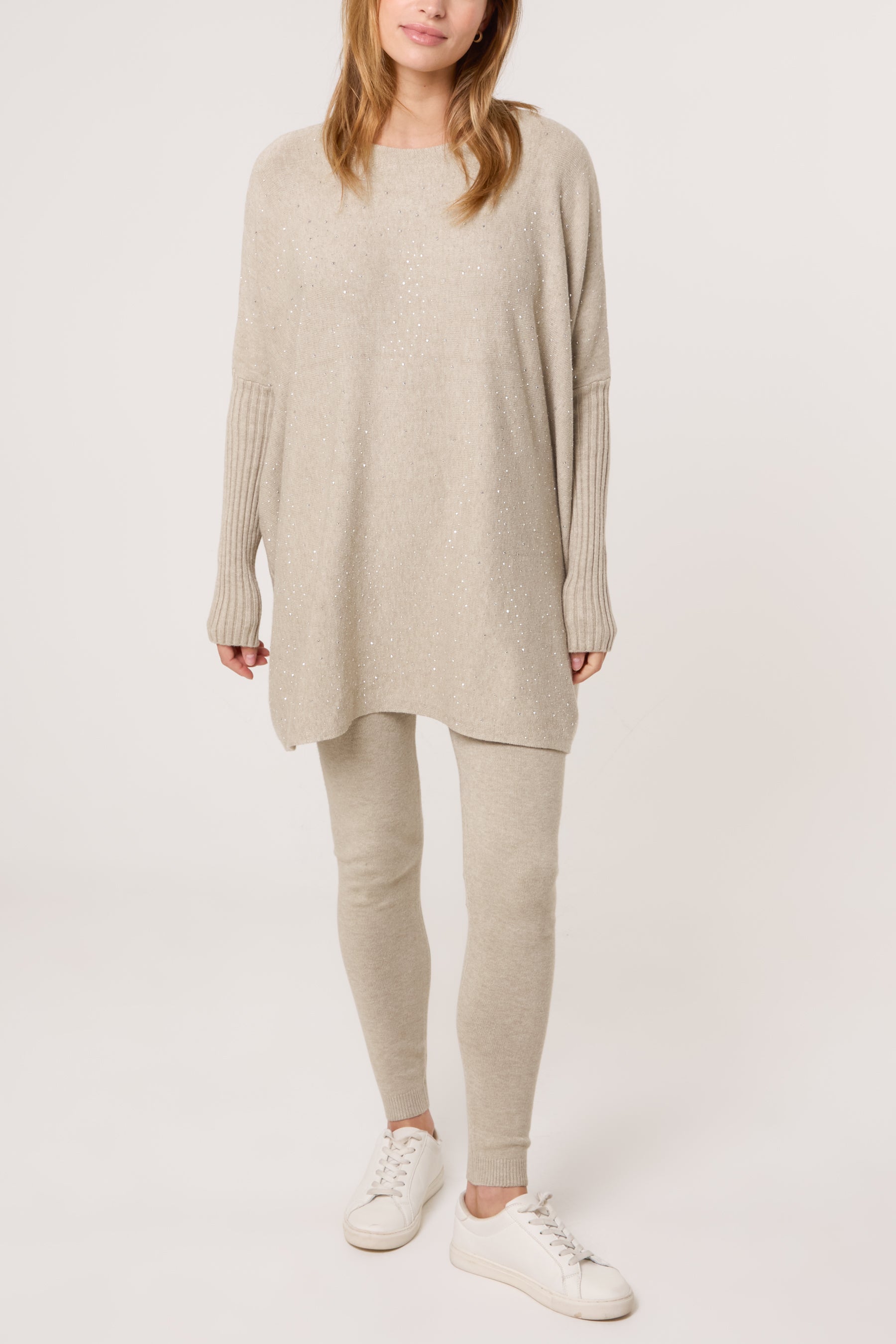 Scattered Embellished Jumper & Leggings Knit Co-Ord