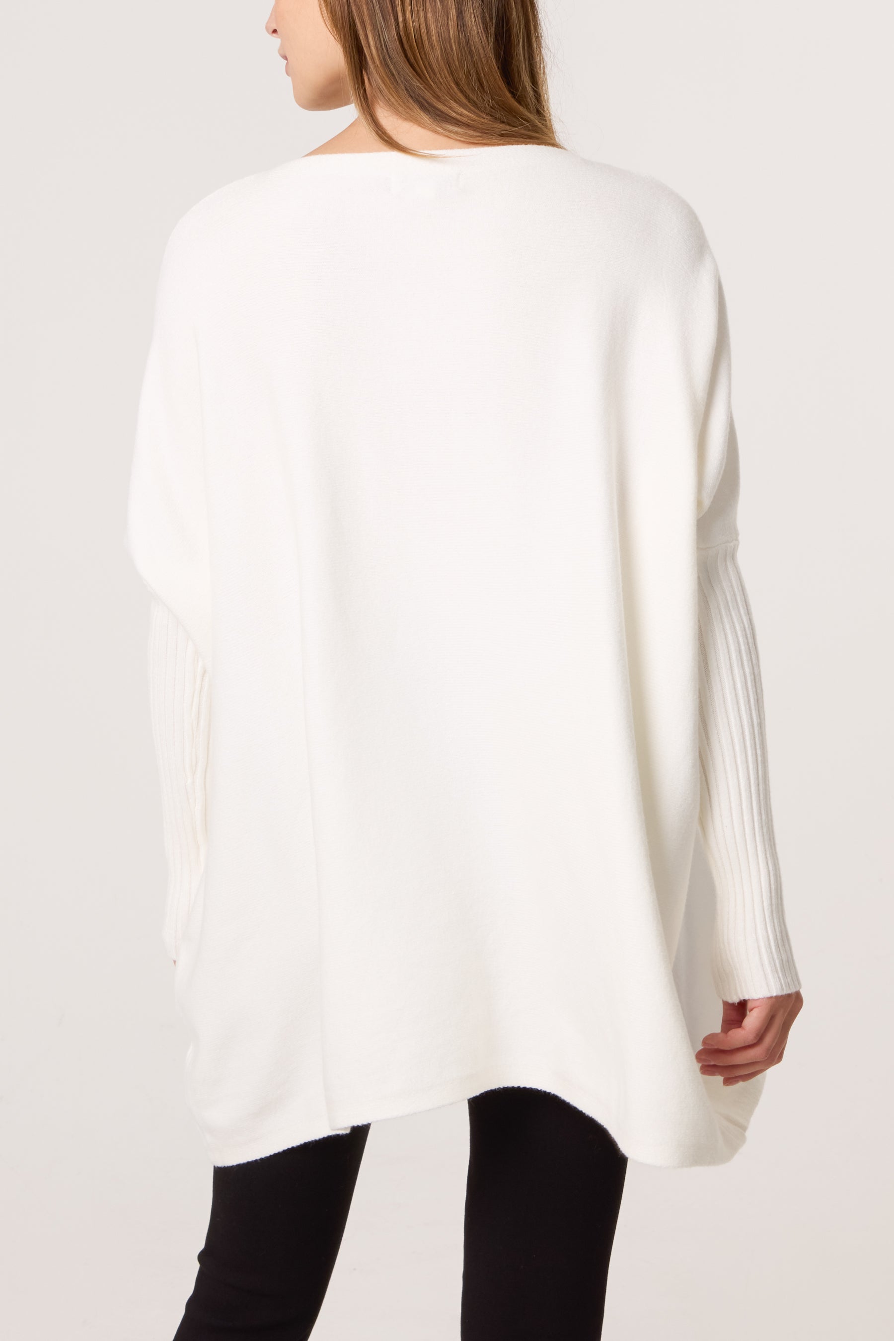 Embellished Hearts Batwing Knit Jumper