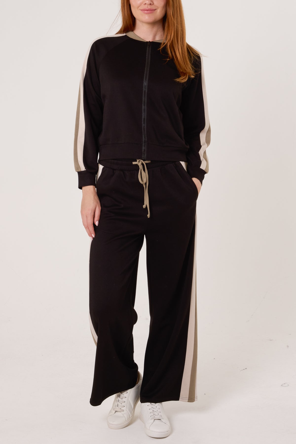 Stripe Bomber Jacket & Jogger Trouser Set