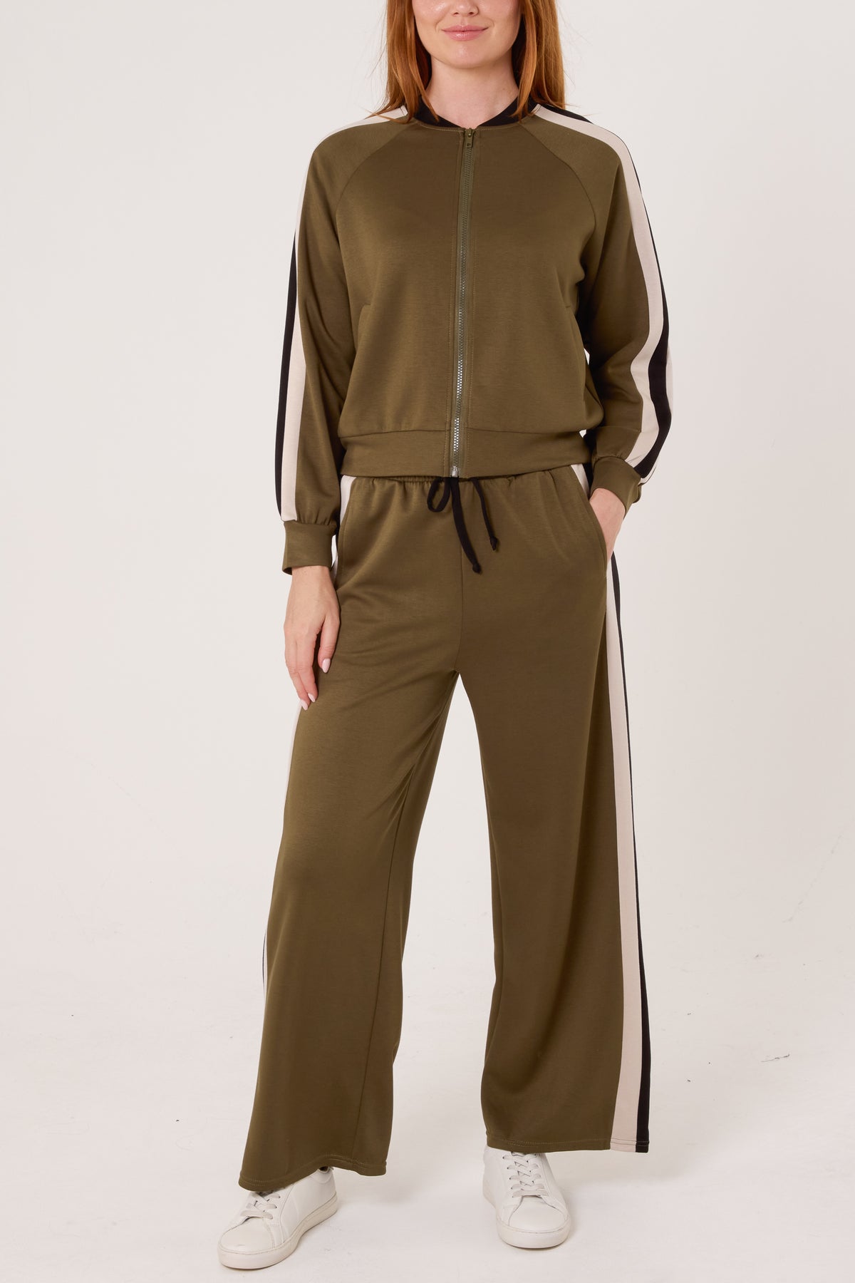 Stripe Bomber Jacket & Jogger Trouser Set