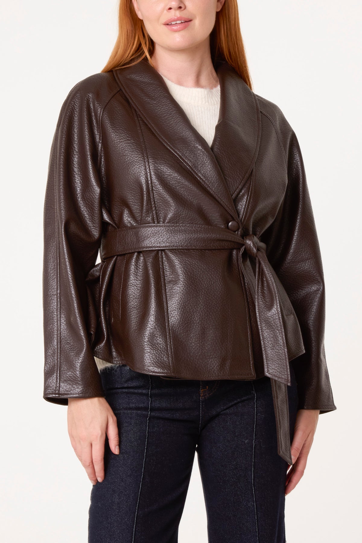 Peplum Wrap Belted Jacket