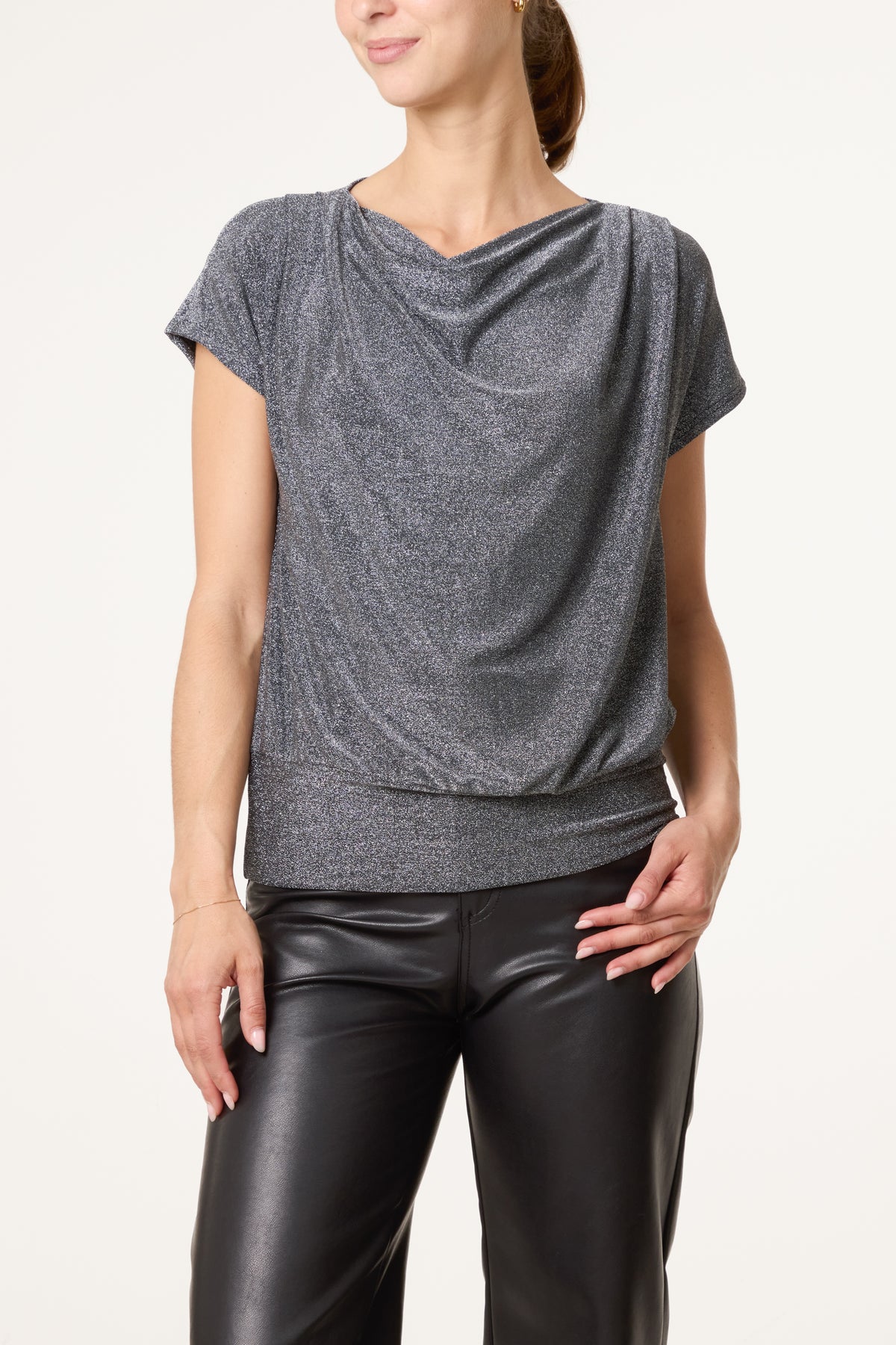 Cowl Neck Draped Top