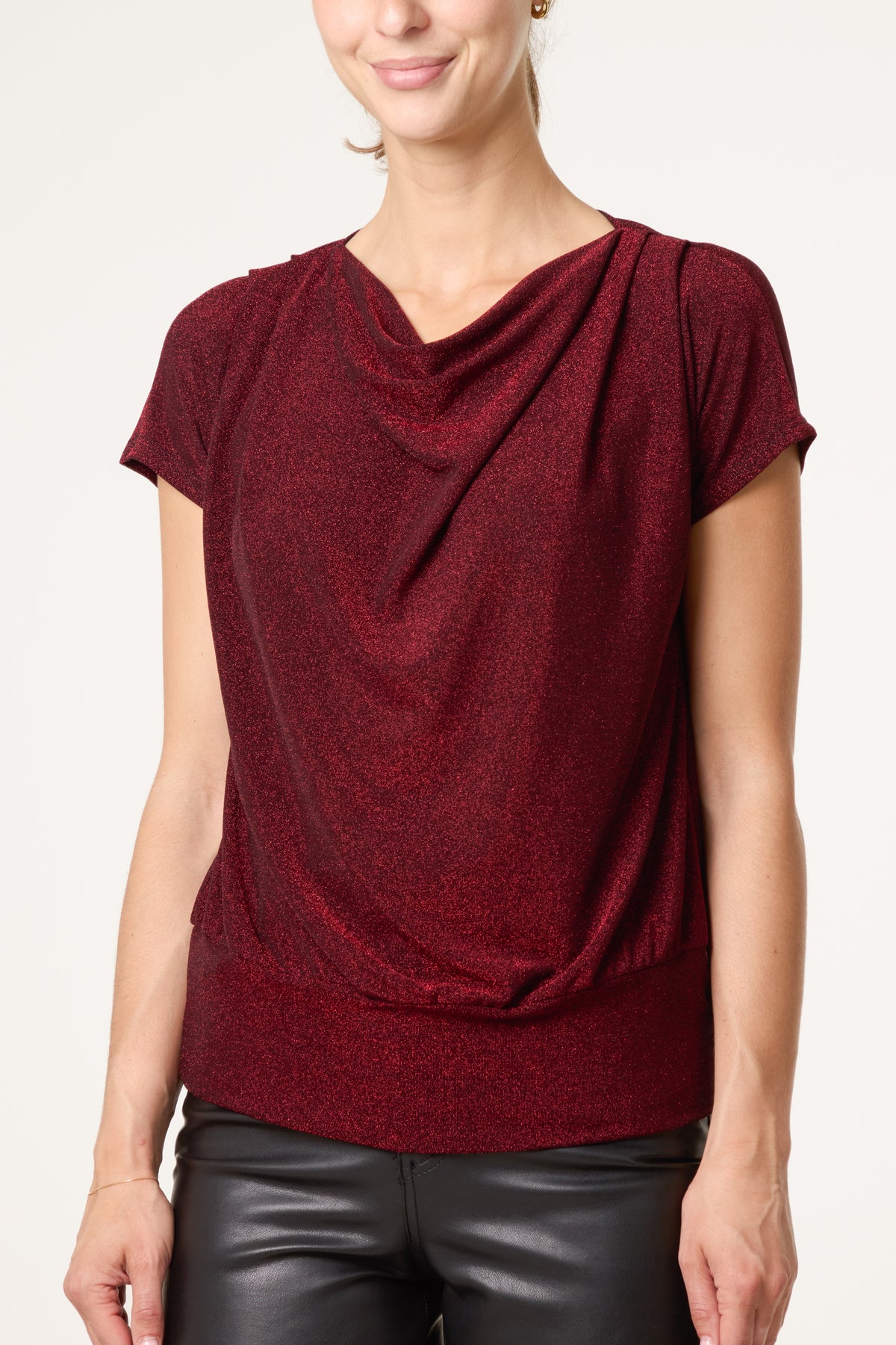 Cowl Neck Draped Top