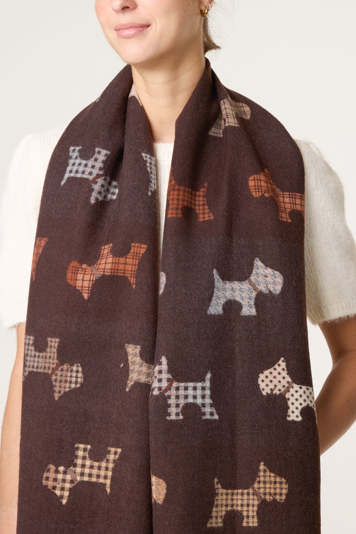Modern Dog Print Scarf