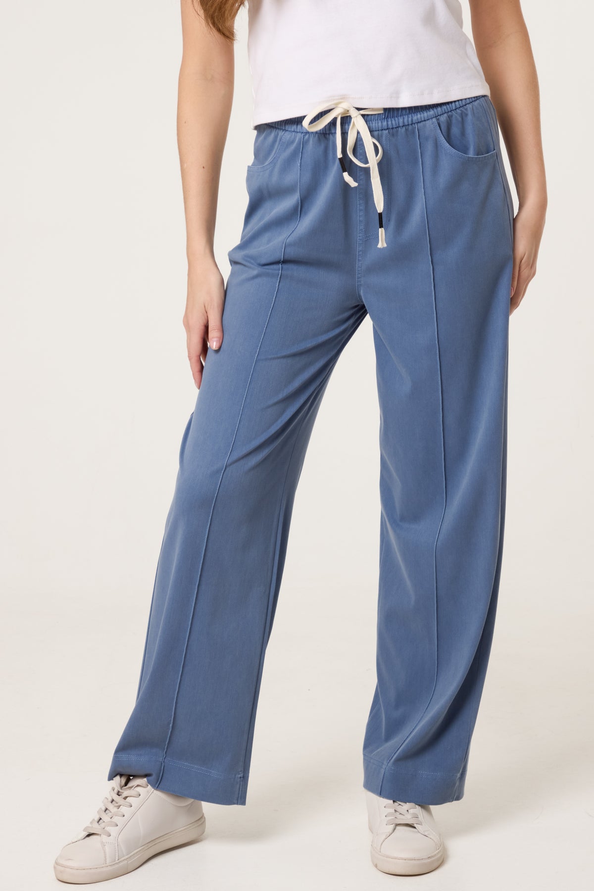 Seam Detail Wide Leg Pants