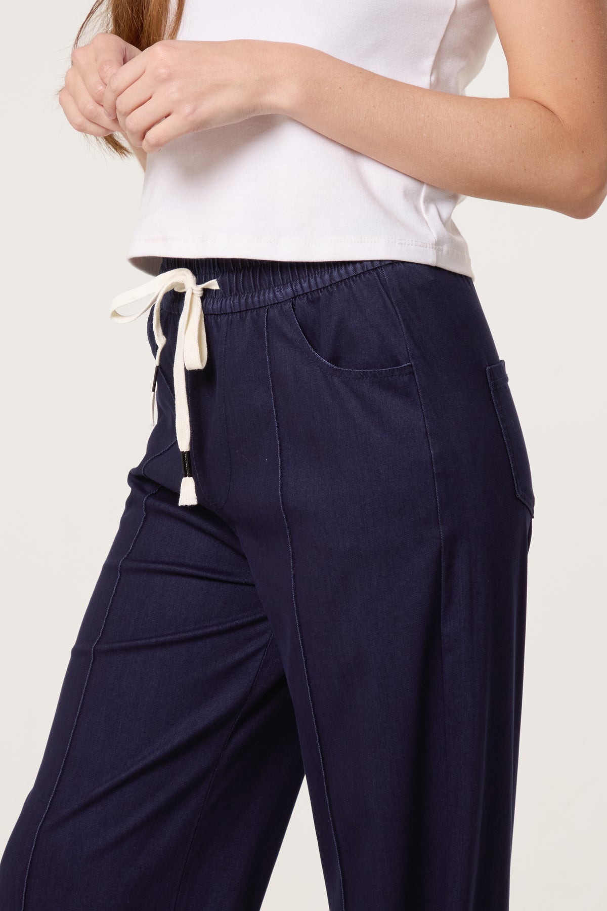 Seam Detail Wide Leg Pants