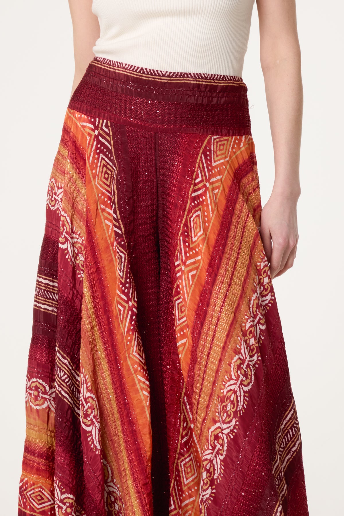 Embellished Wide Leg Trousers