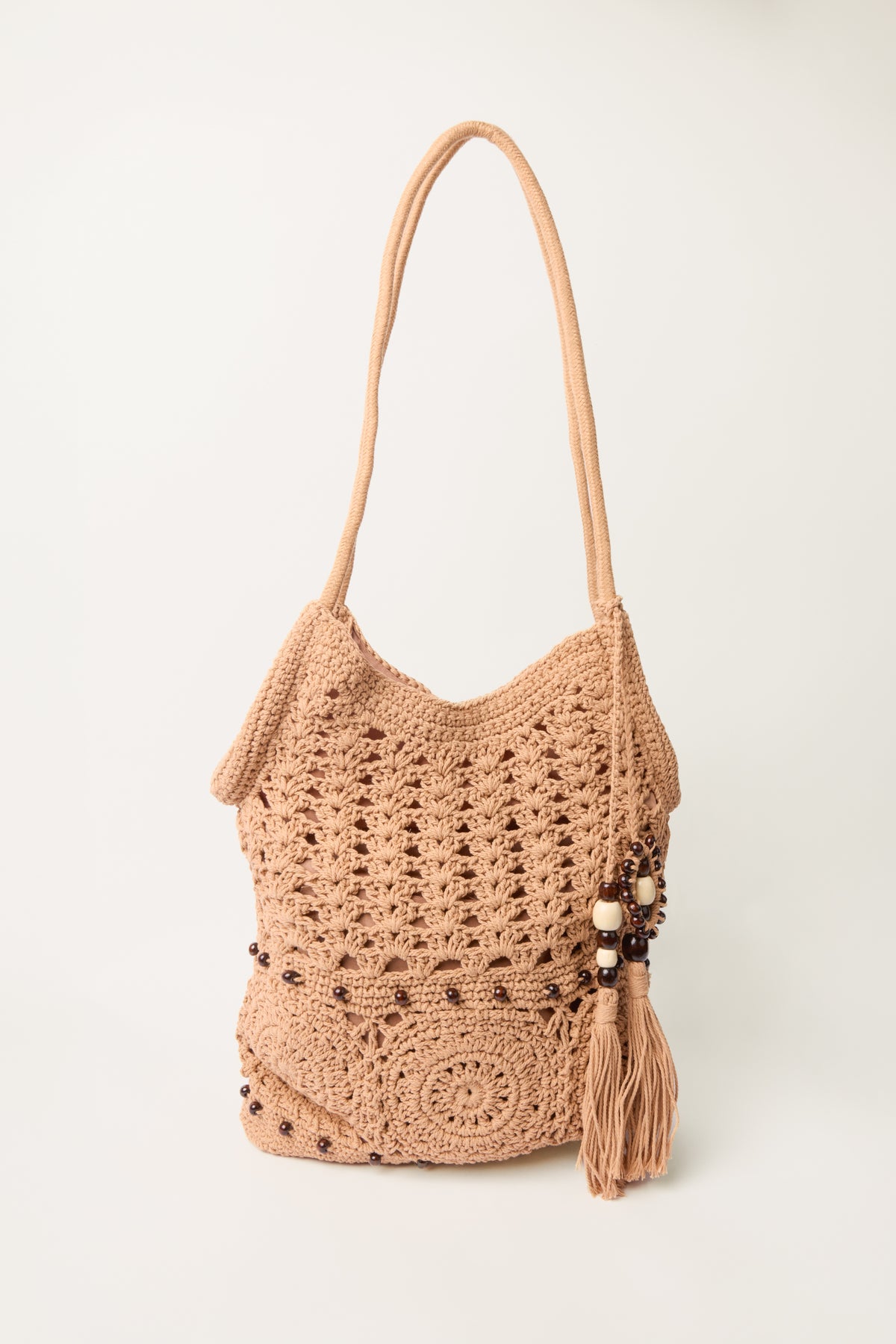 Crochet & Beaded Tassels Bag