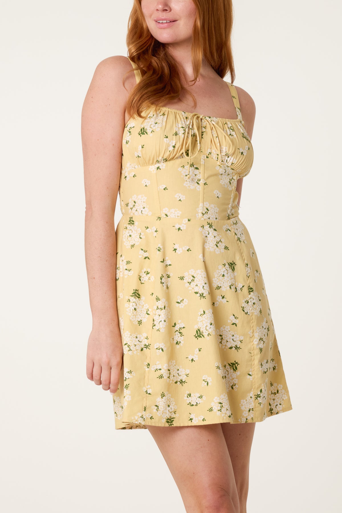 Milkmaid Corset Floral Mini Dress