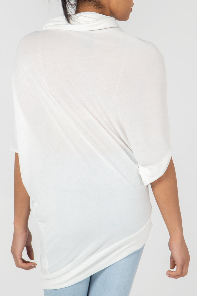 Asymmetric Zip Top