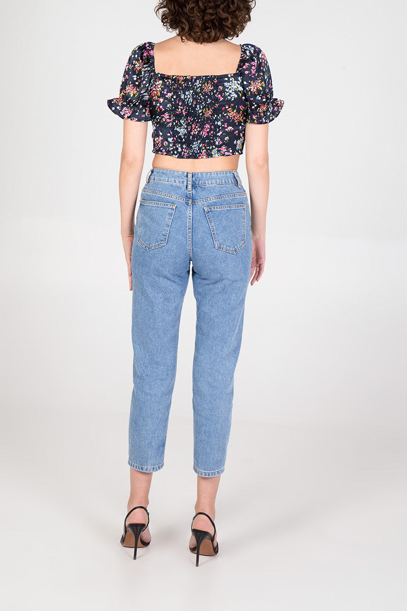 Puff Sleeve Bustier Top