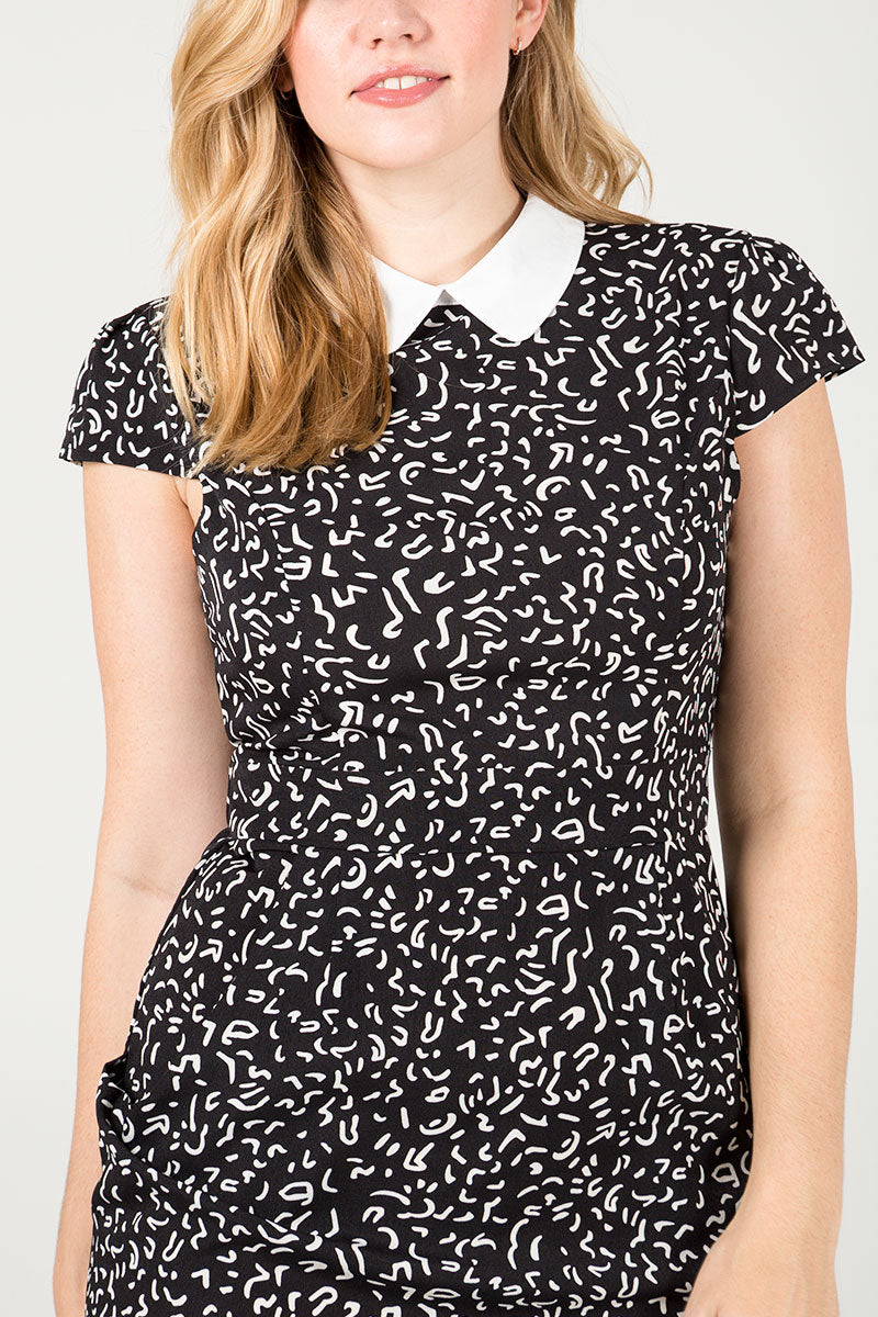 Collar Detail Tulip Dress