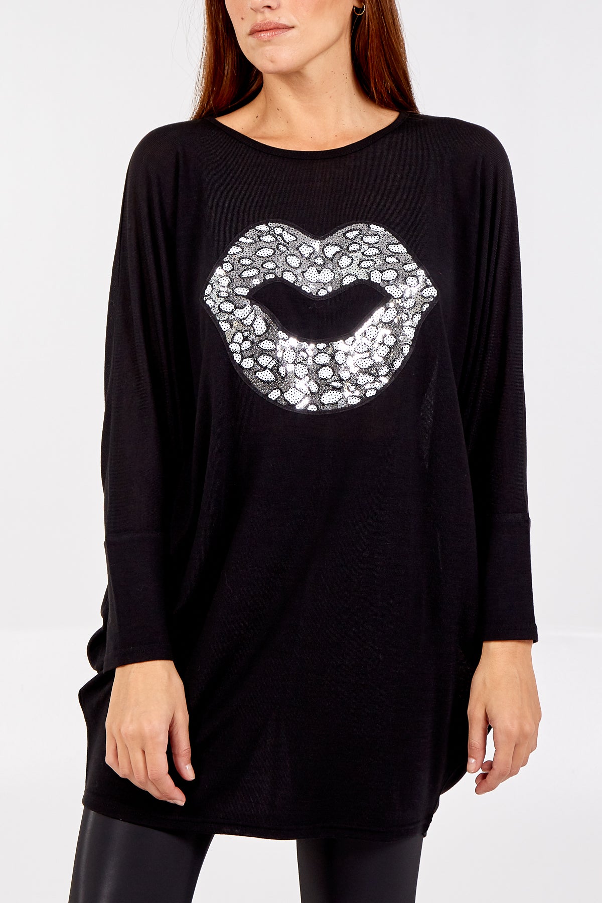 Sequins Lips Long Top