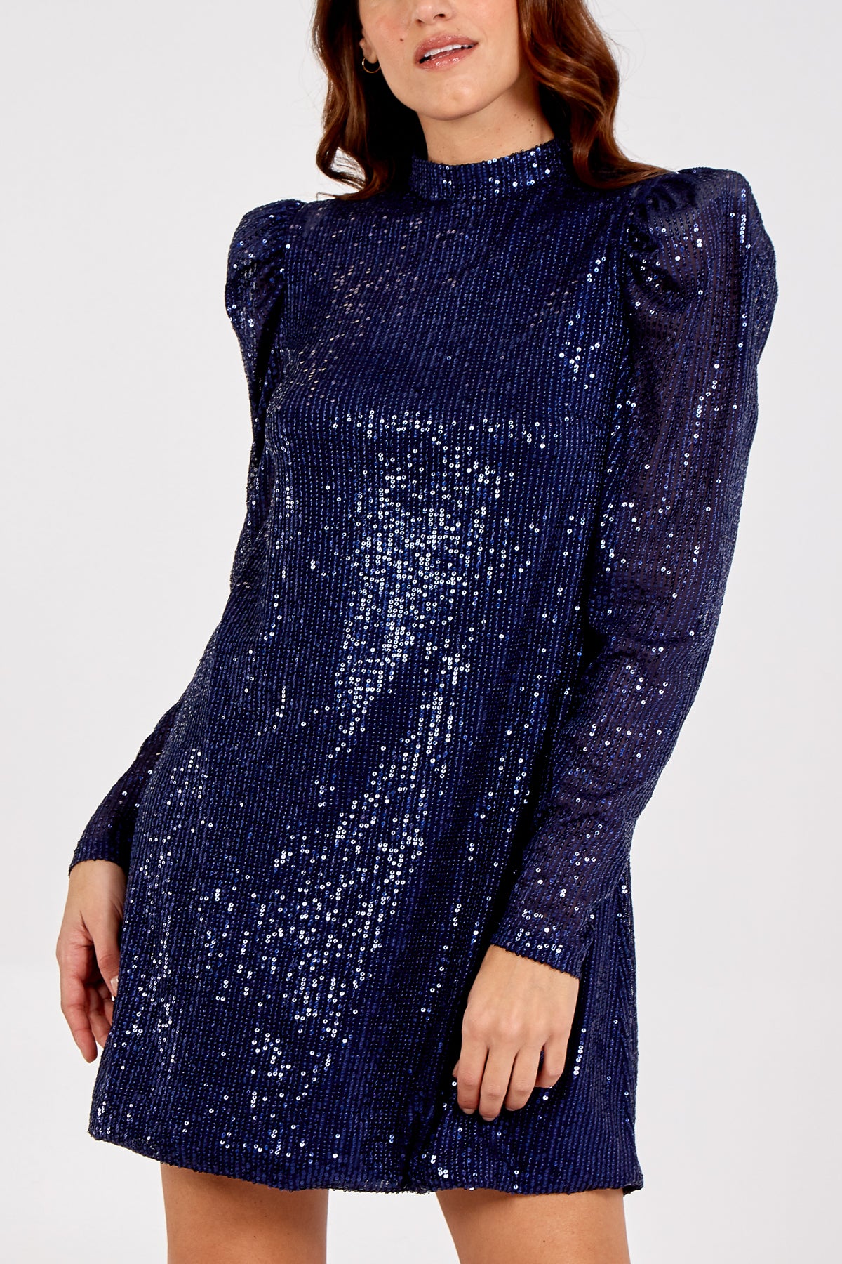 Sequin swing best sale dress with sleeves