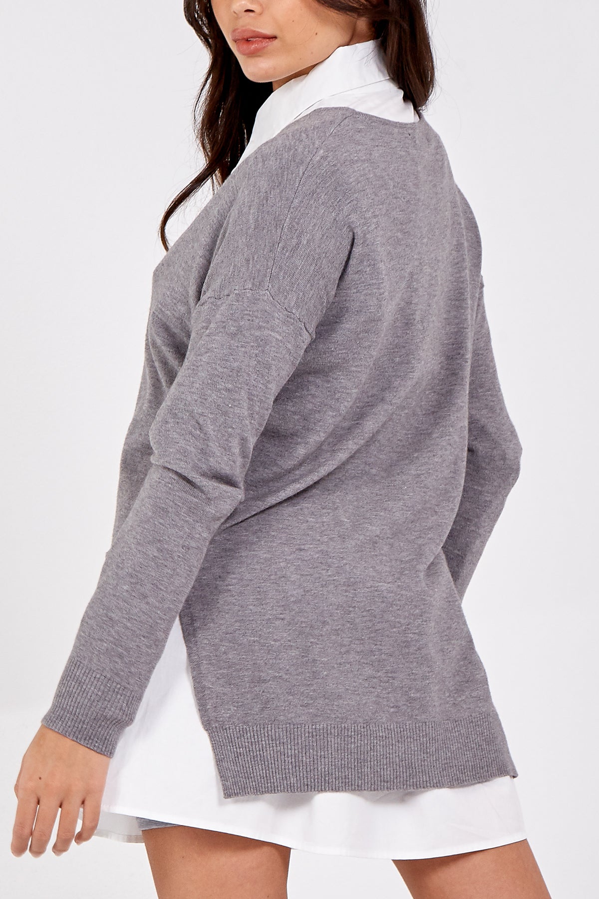 Button Down Boxed Cardigan
