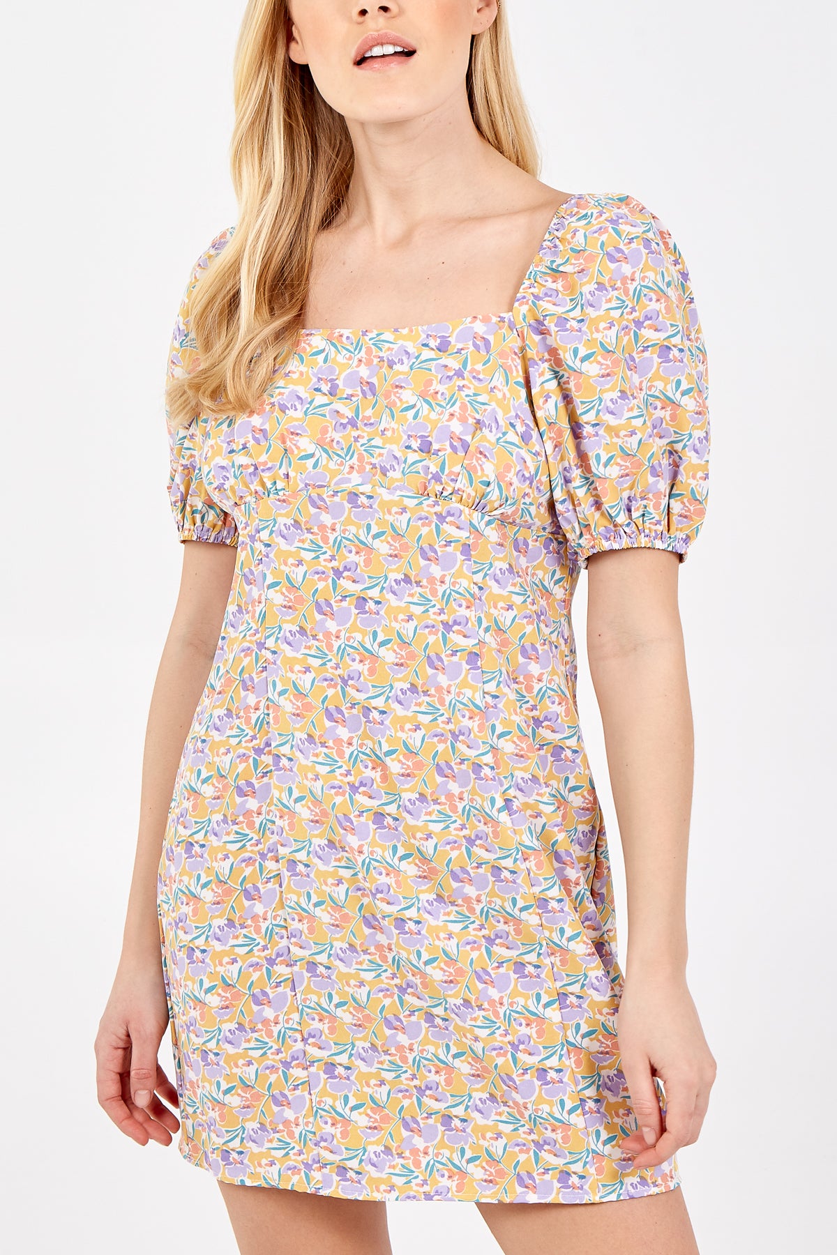 Puff Sleeve Mini Dress