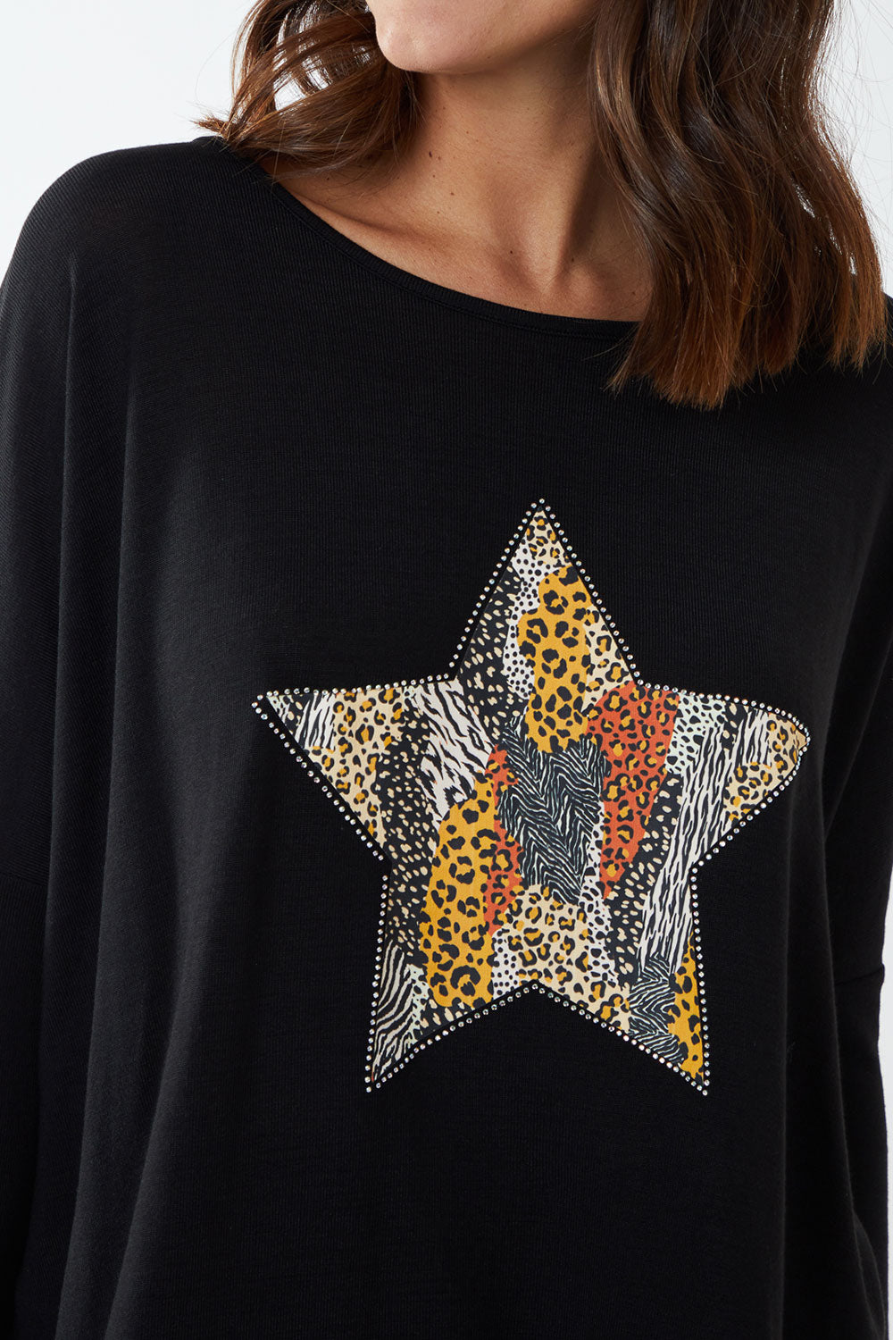 Asymmetric Animal Star Top
