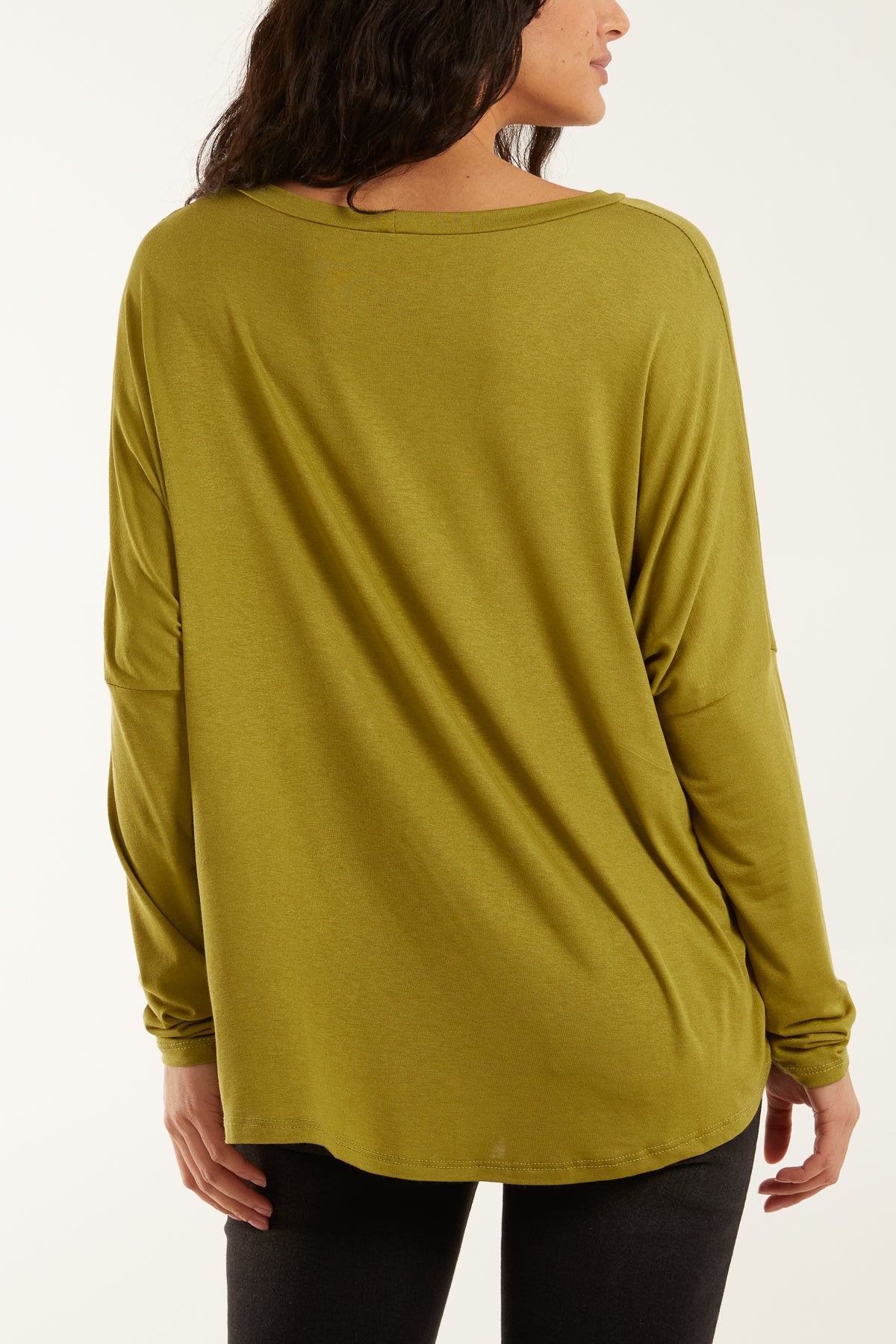 Basic Long Sleeve High Low Top