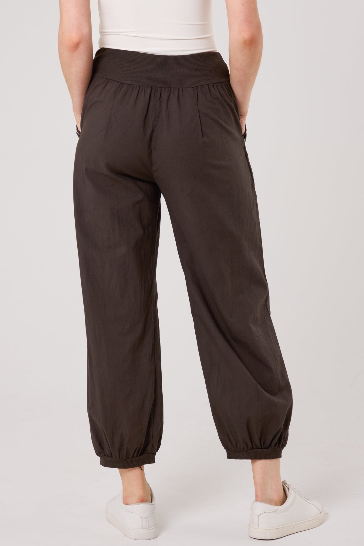 Button Pocket Detail Harem Pants