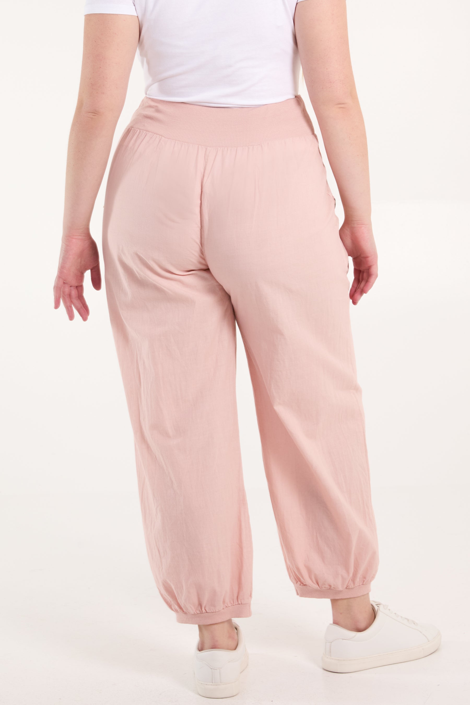 Button Pocket Detail Harem Pants