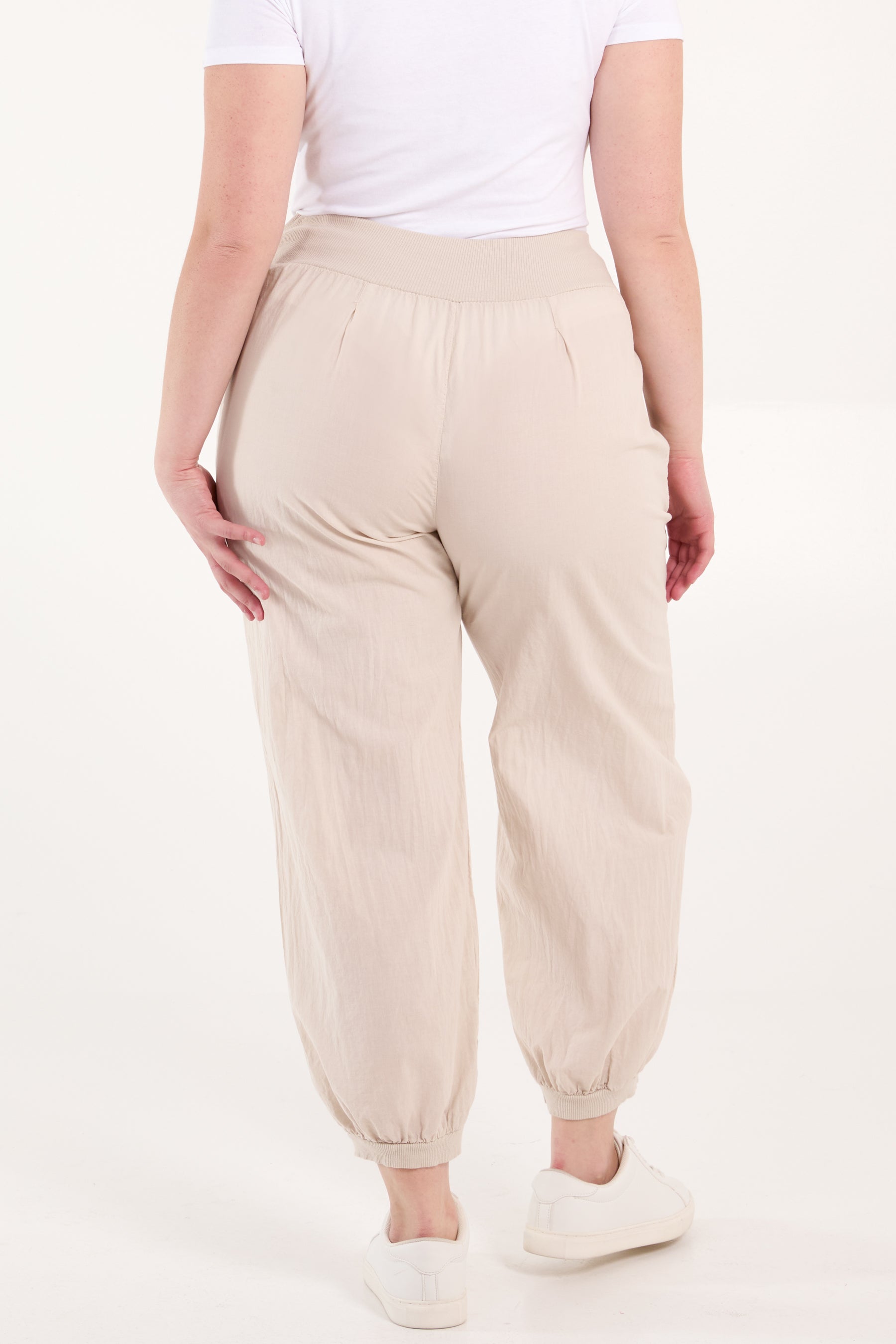 Button Pocket Detail Harem Pants