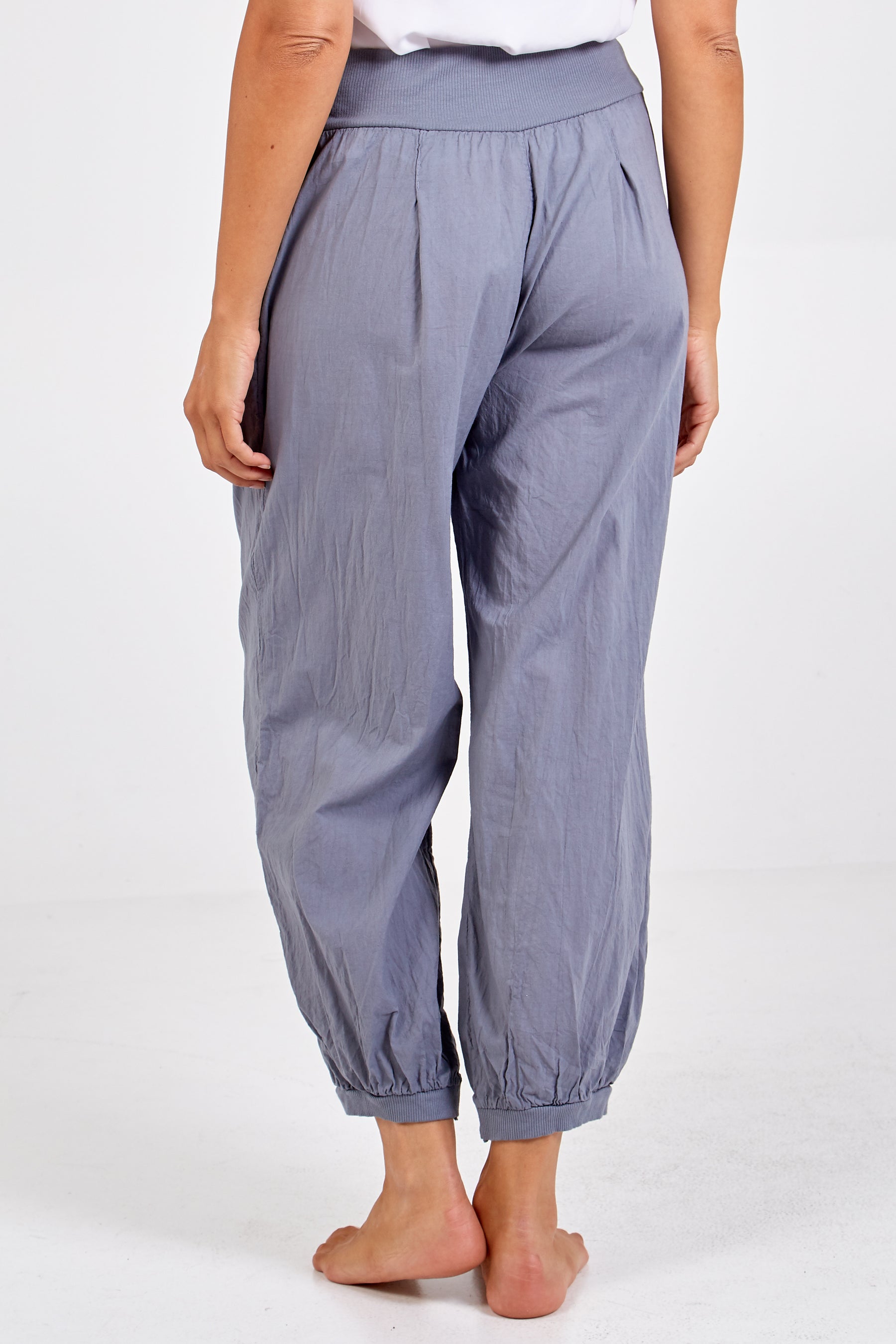 Button Pocket Detail Harem Pants