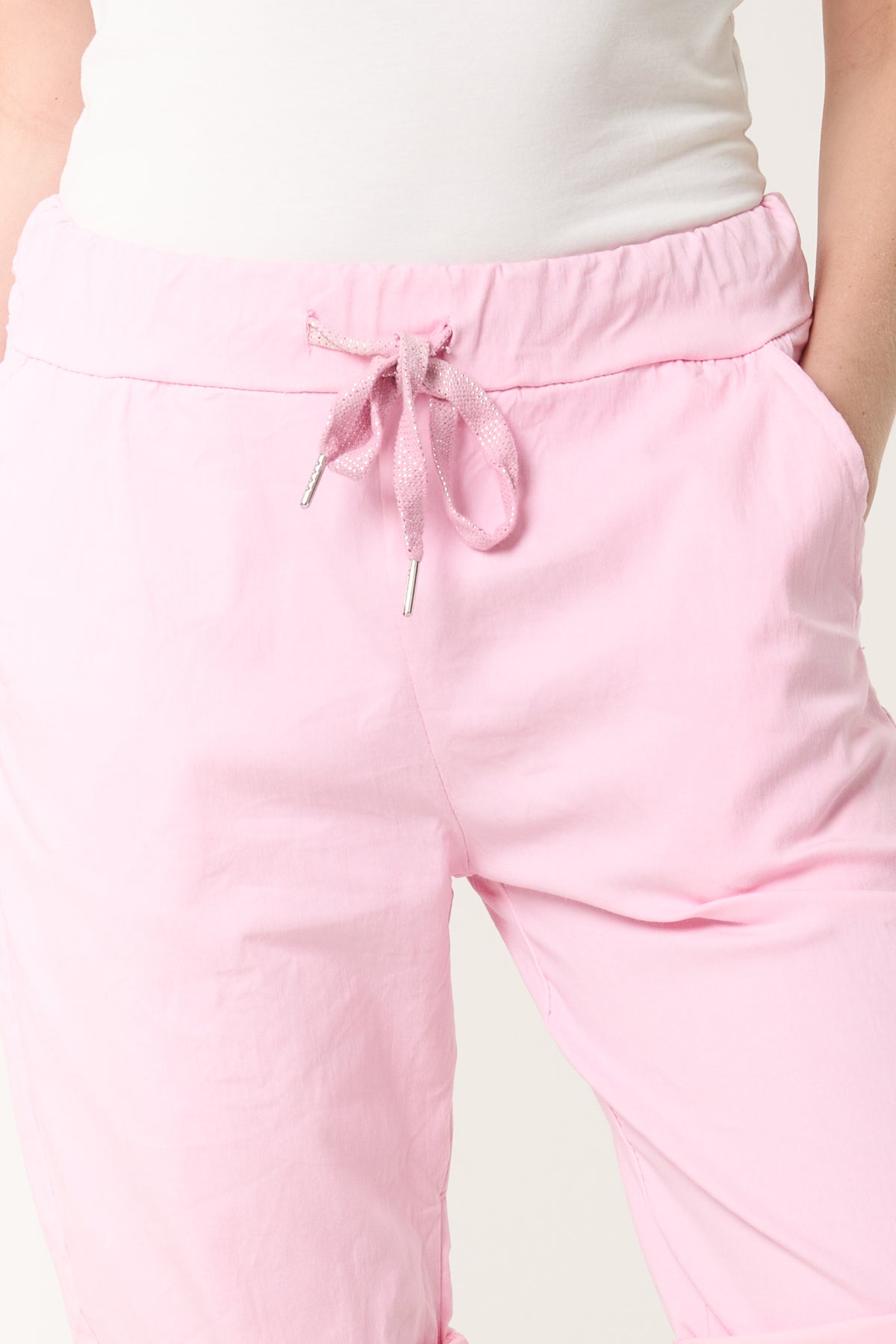 Magic Plain Drawstring Crushed Shorts