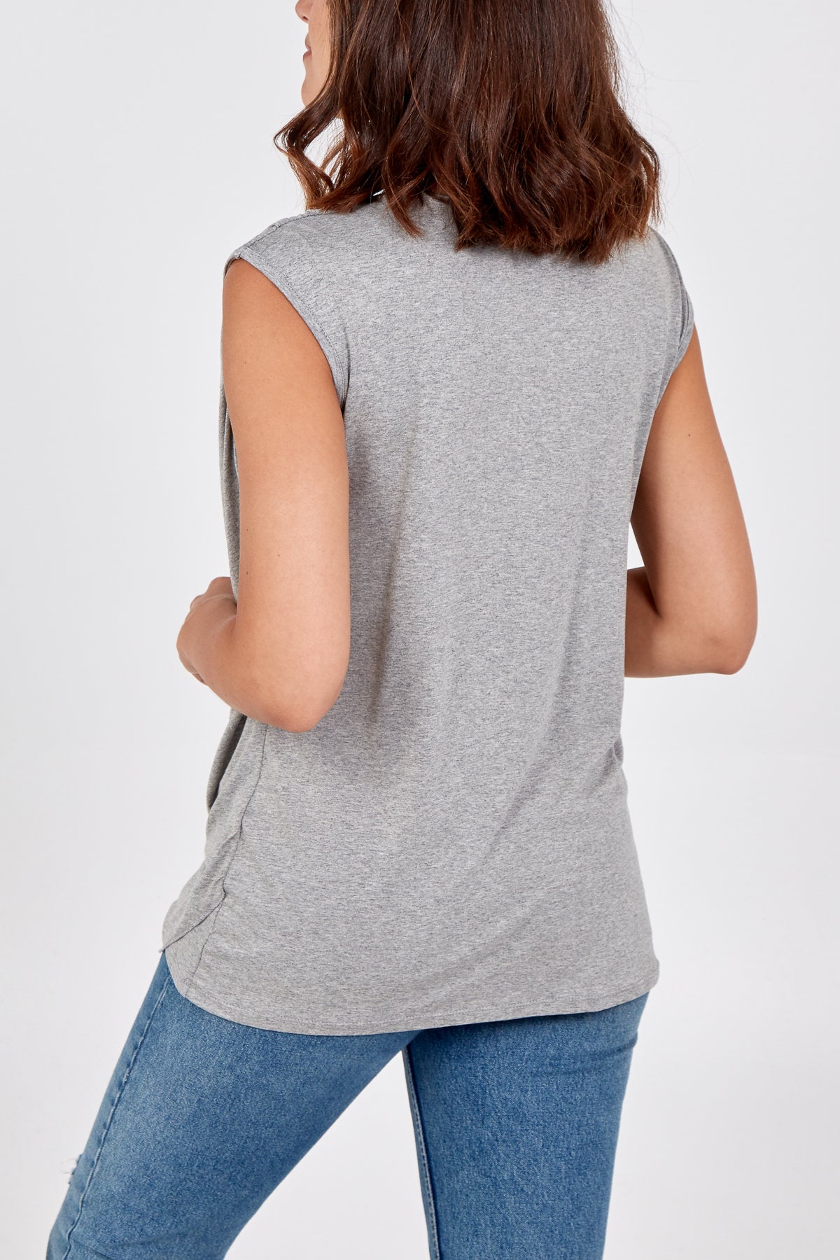 Cowl Neck Sleeveless Top