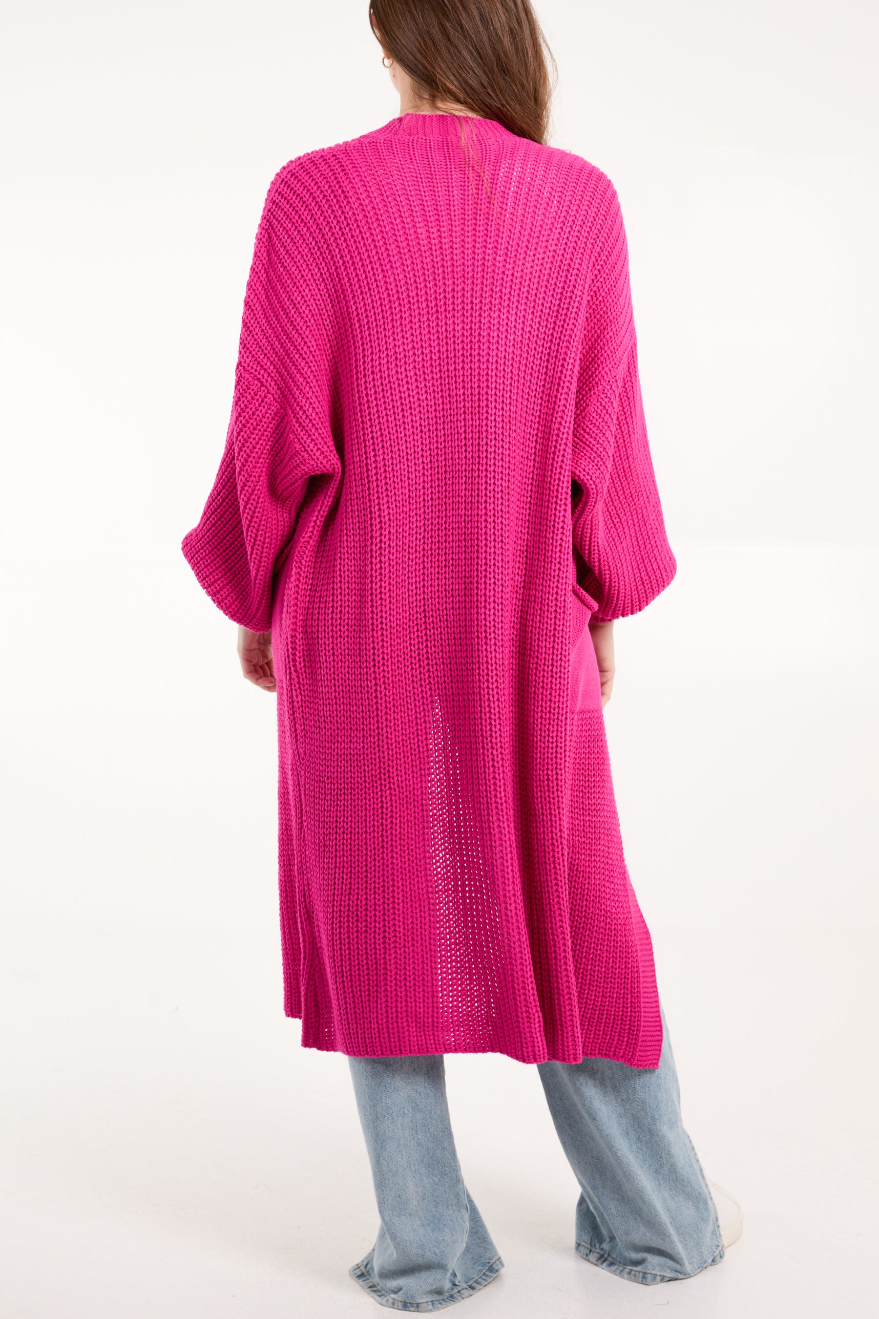 Edge To Edge Knitted Long Cardigan