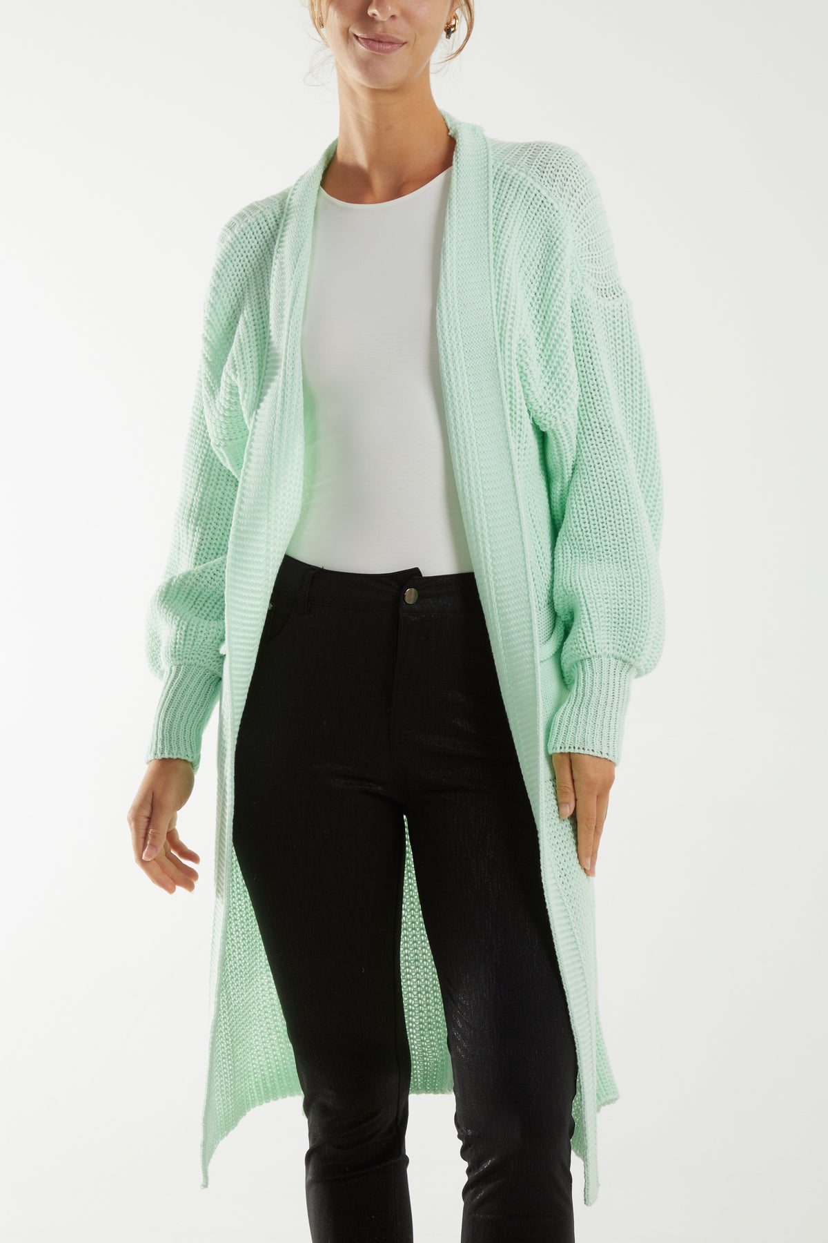 Edge To Edge Knitted Long Cardigan