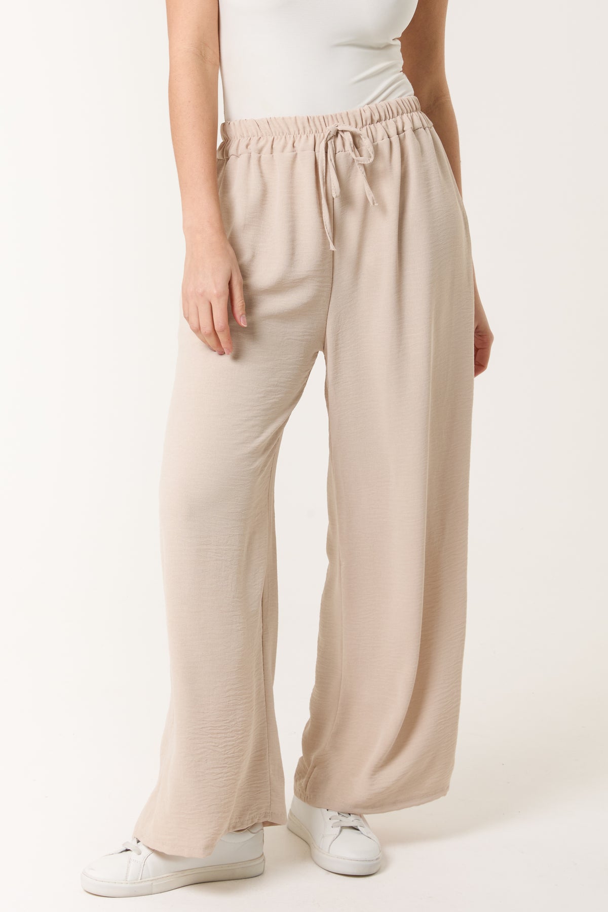 Drawstring Viscose Crepe Trouser