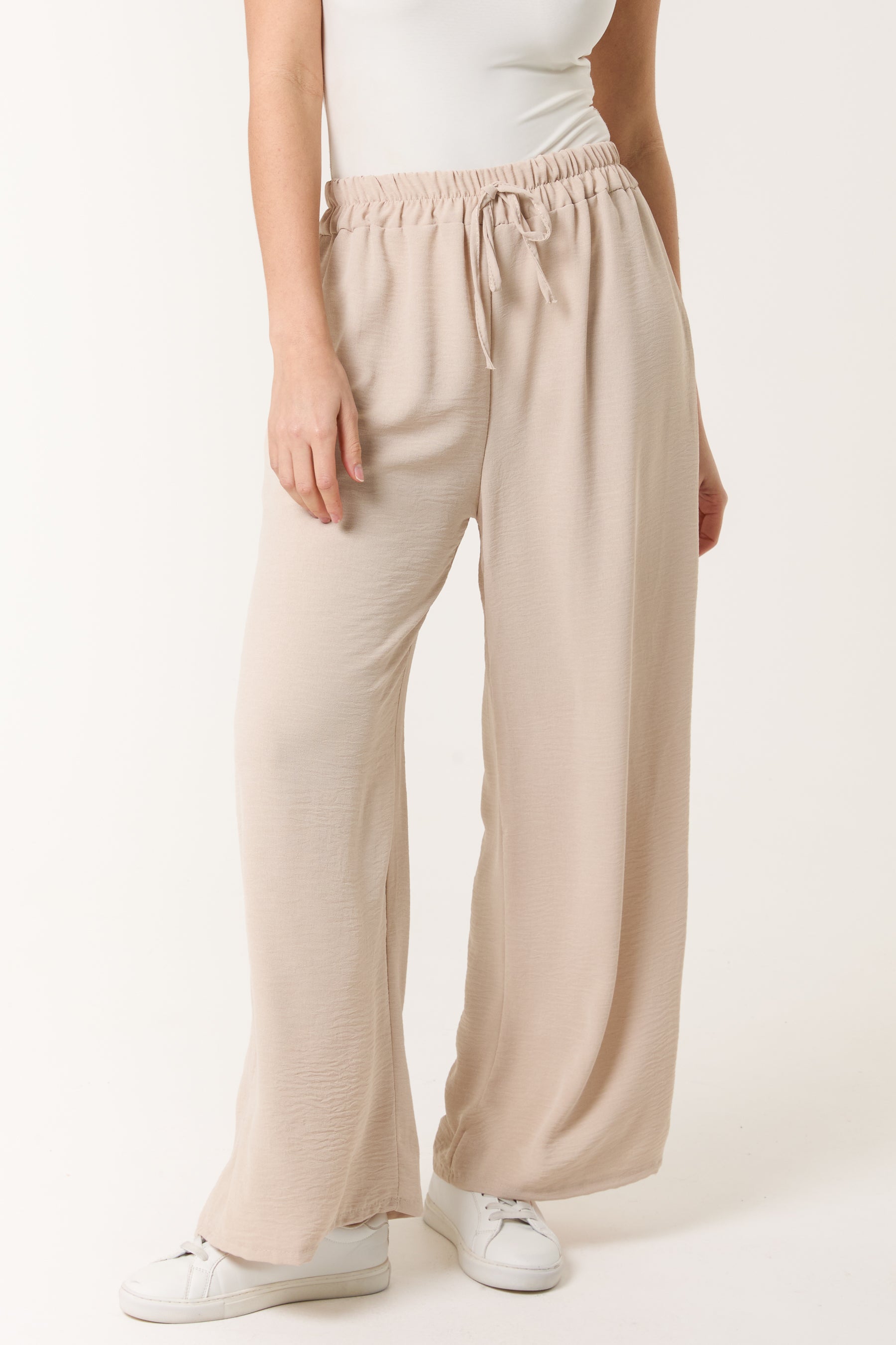 Drawstring Viscose Crepe Trouser