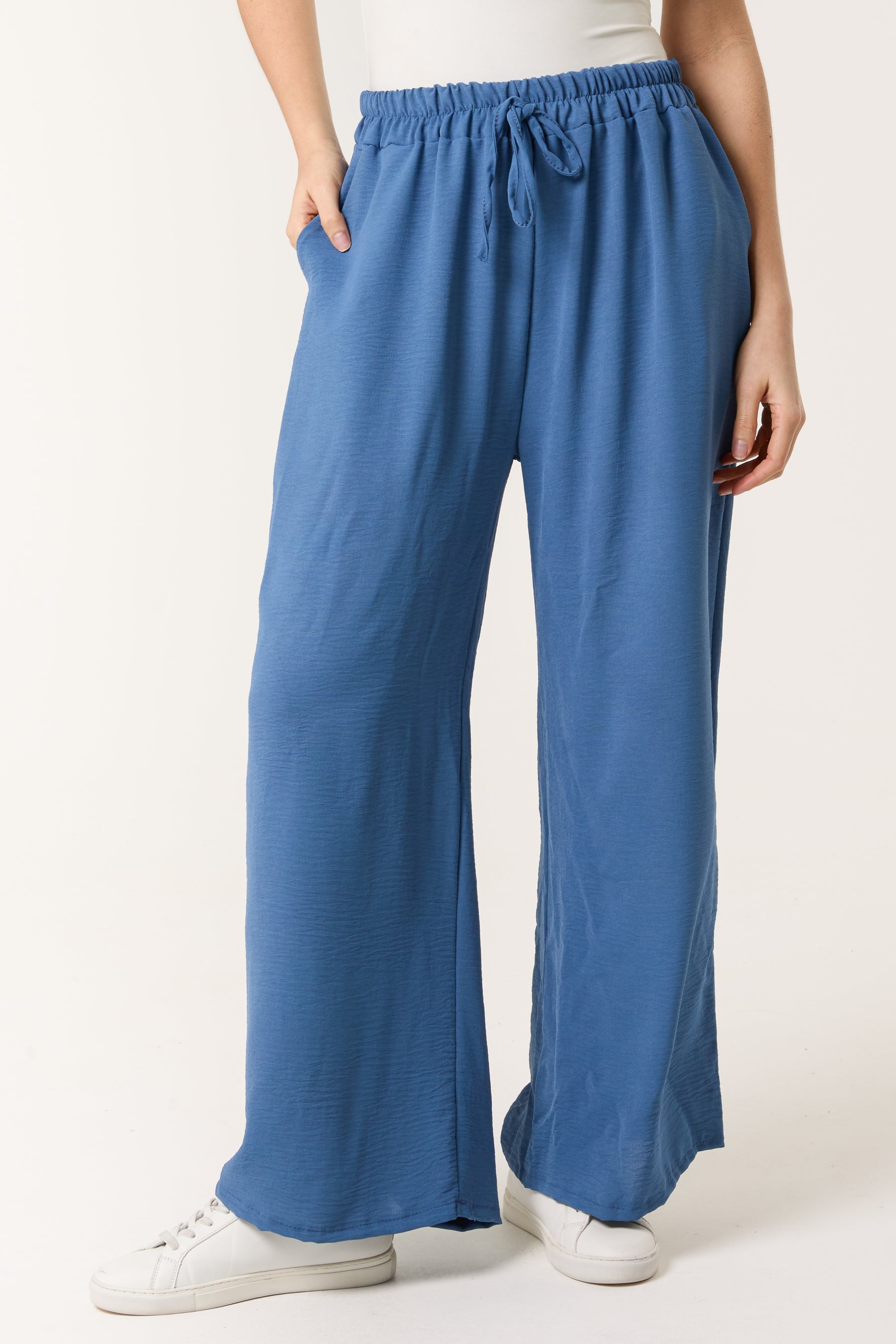Drawstring Viscose Crepe Trouser