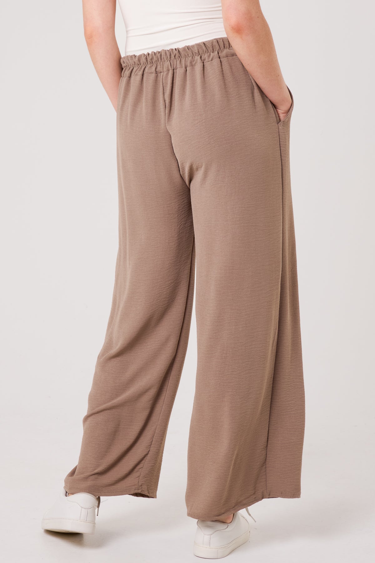 Drawstring Viscose Crepe Trouser