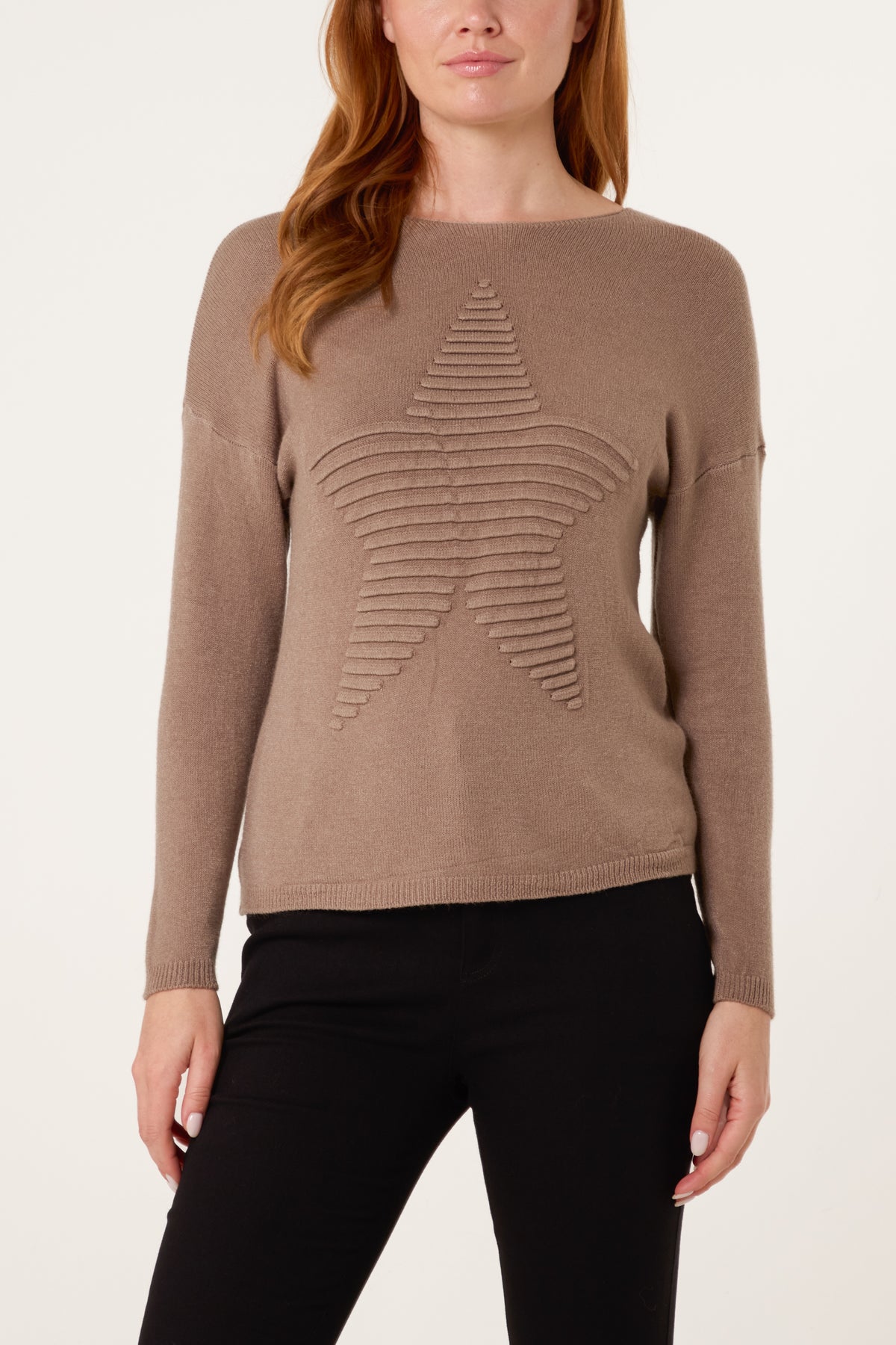 Ribbed Star Jumper