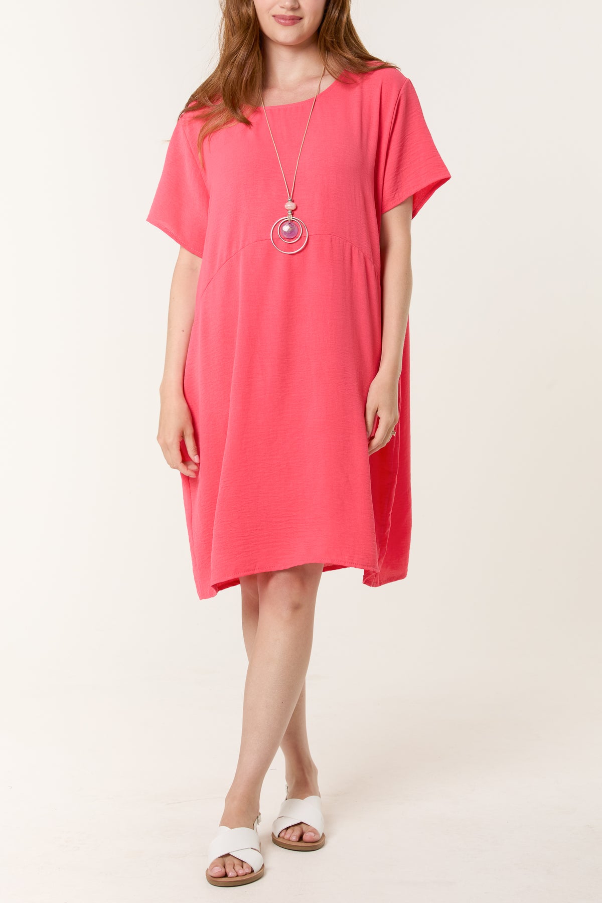 Cocoon Necklace Midi Dress