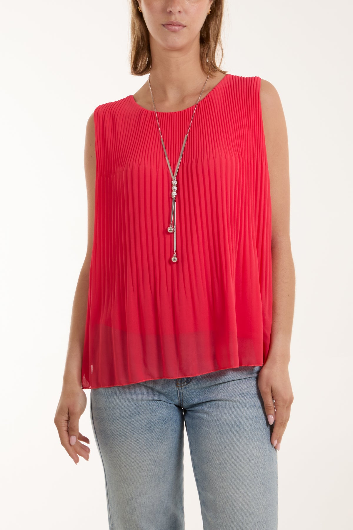Pleated Necklace Vest