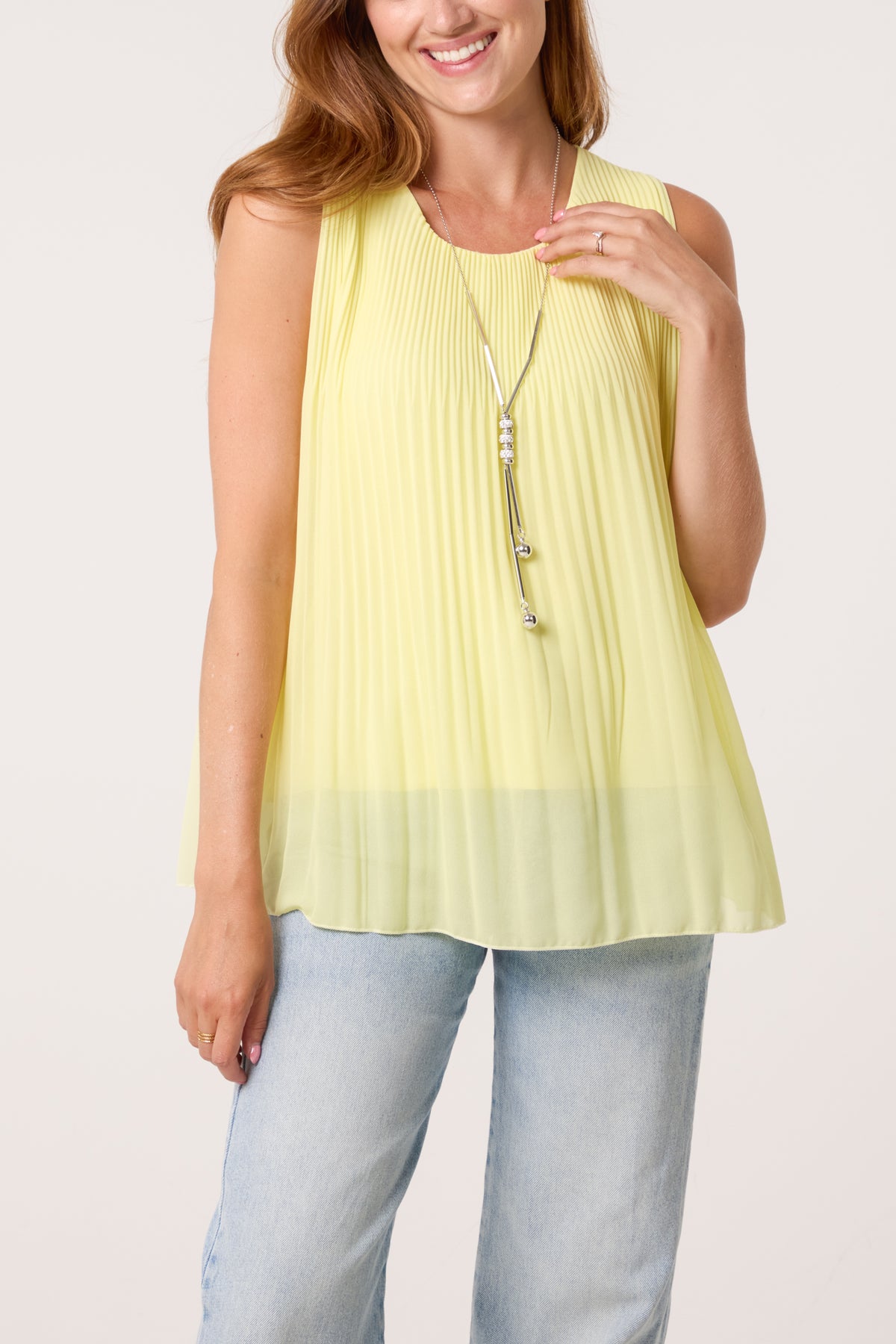 Pleated Necklace Vest