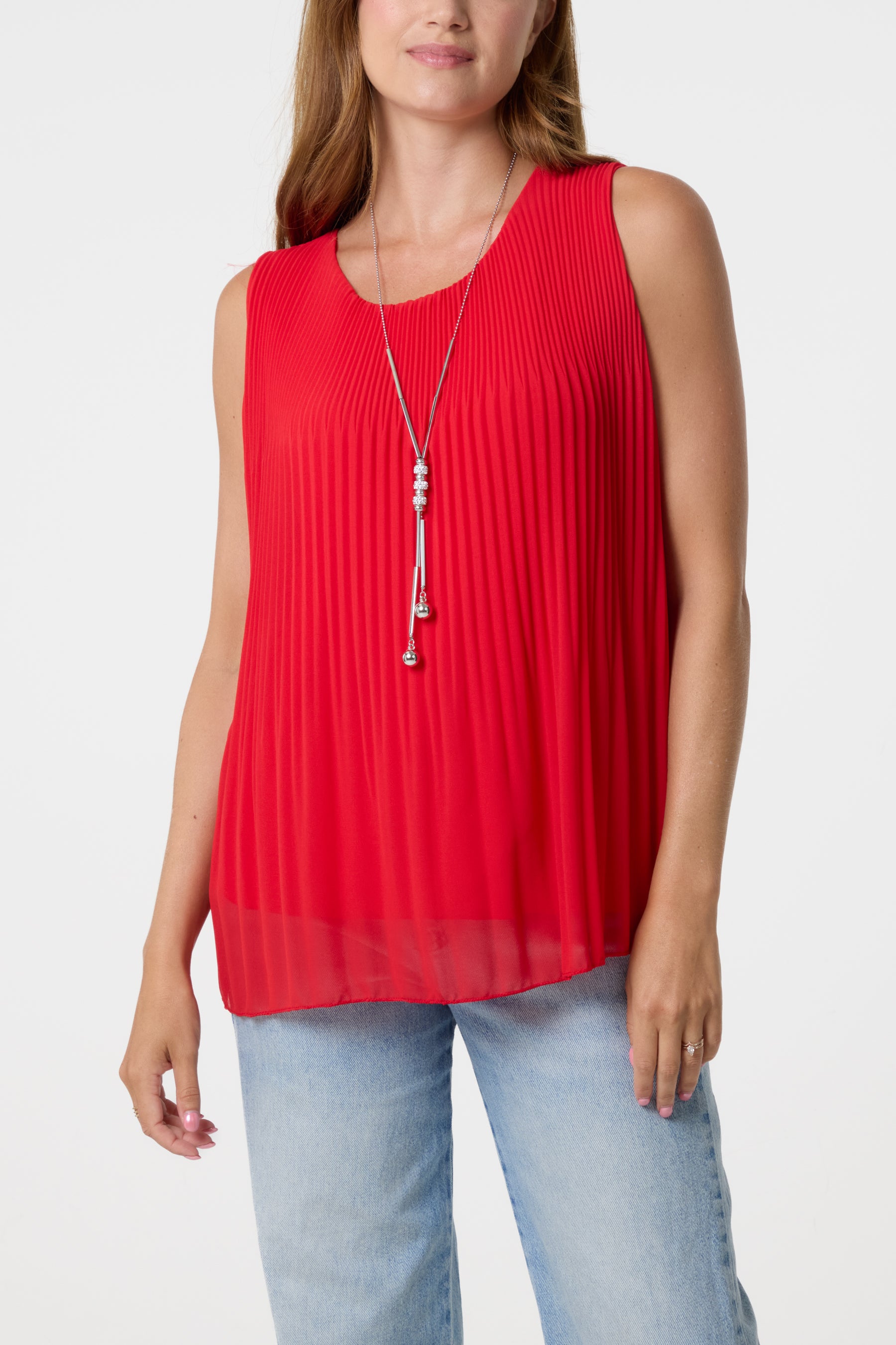 Pleated Necklace Vest