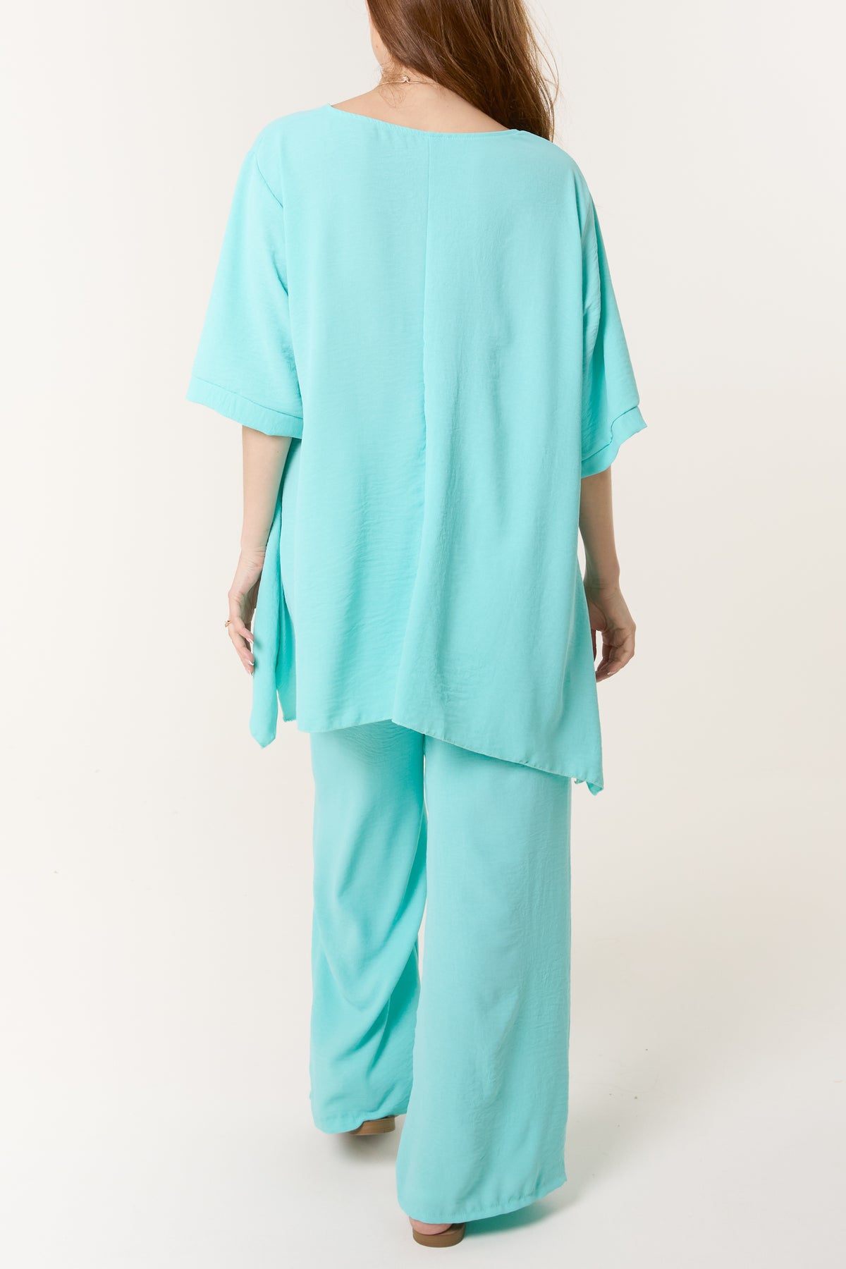 Oversized Necklace Top & Trouser Set